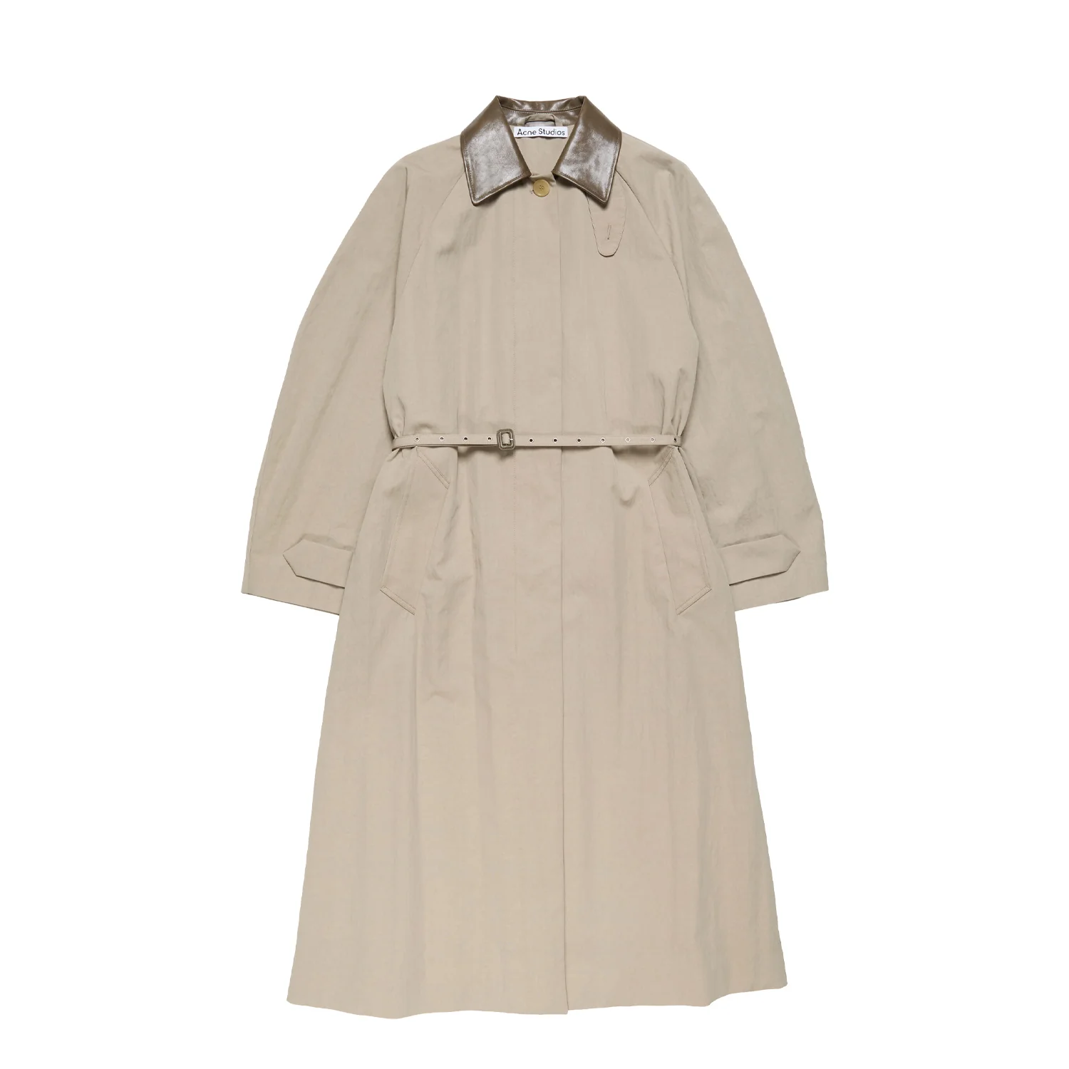 Acne Studios BELTED TRENCHCOAT, Khaki Grey