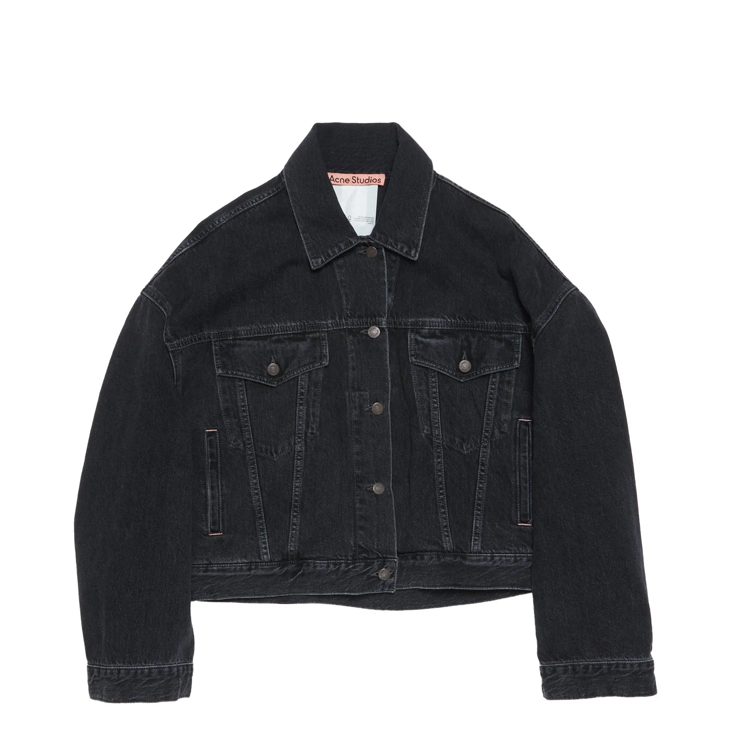Acne Studios DENIM JACKET - RELAXED CROPPED FIT, Black