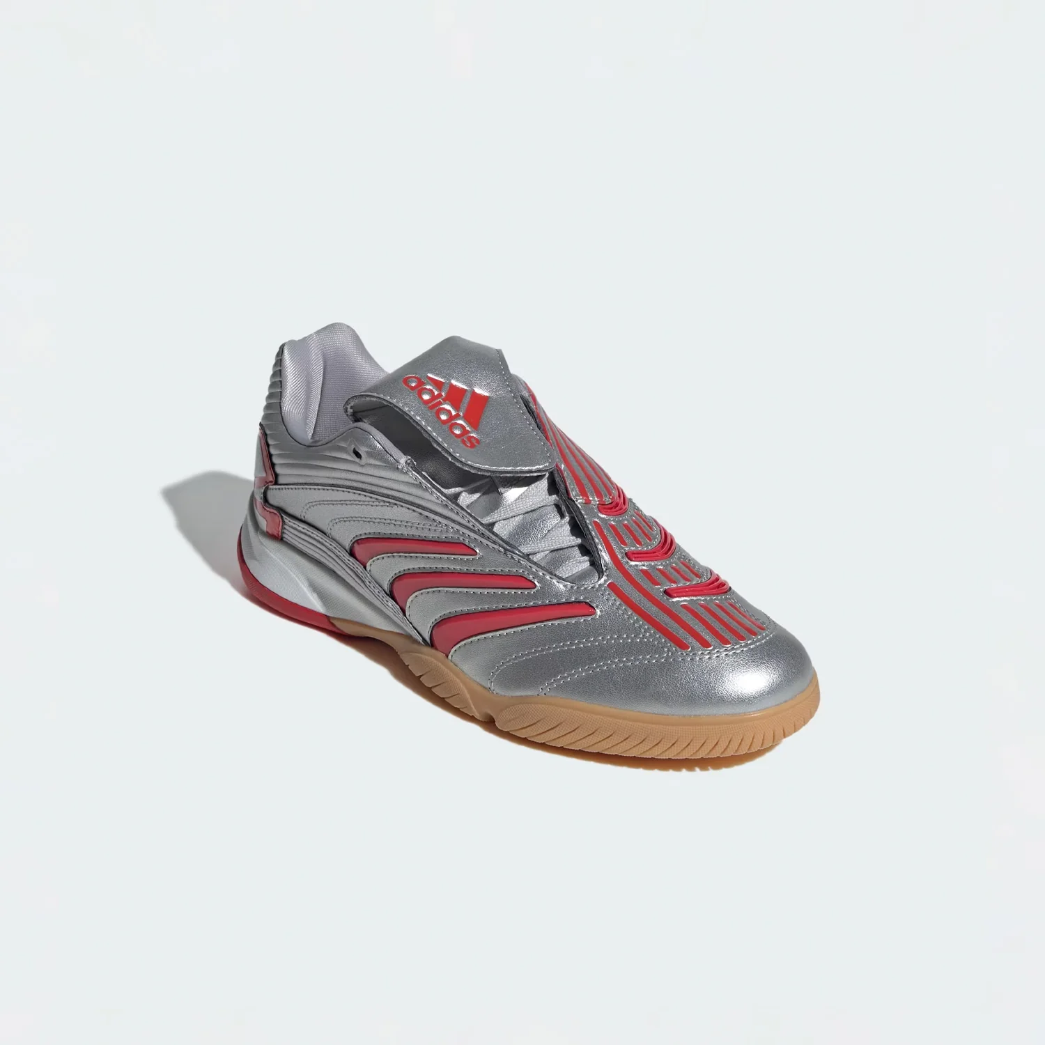 Adidas PREDATOR SALA W', Silver Metallic/Better Scarlet/Grey Two - Image 3