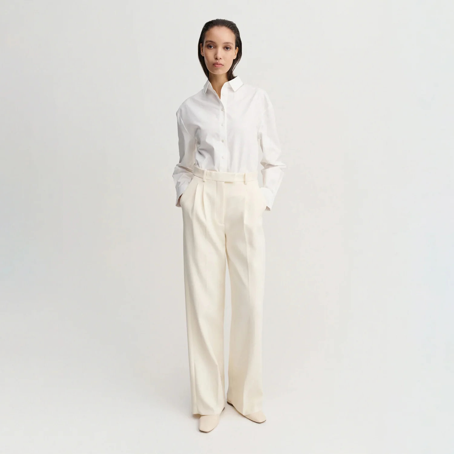 Almada Label AMEL TROUSERS, Cream - Image 2