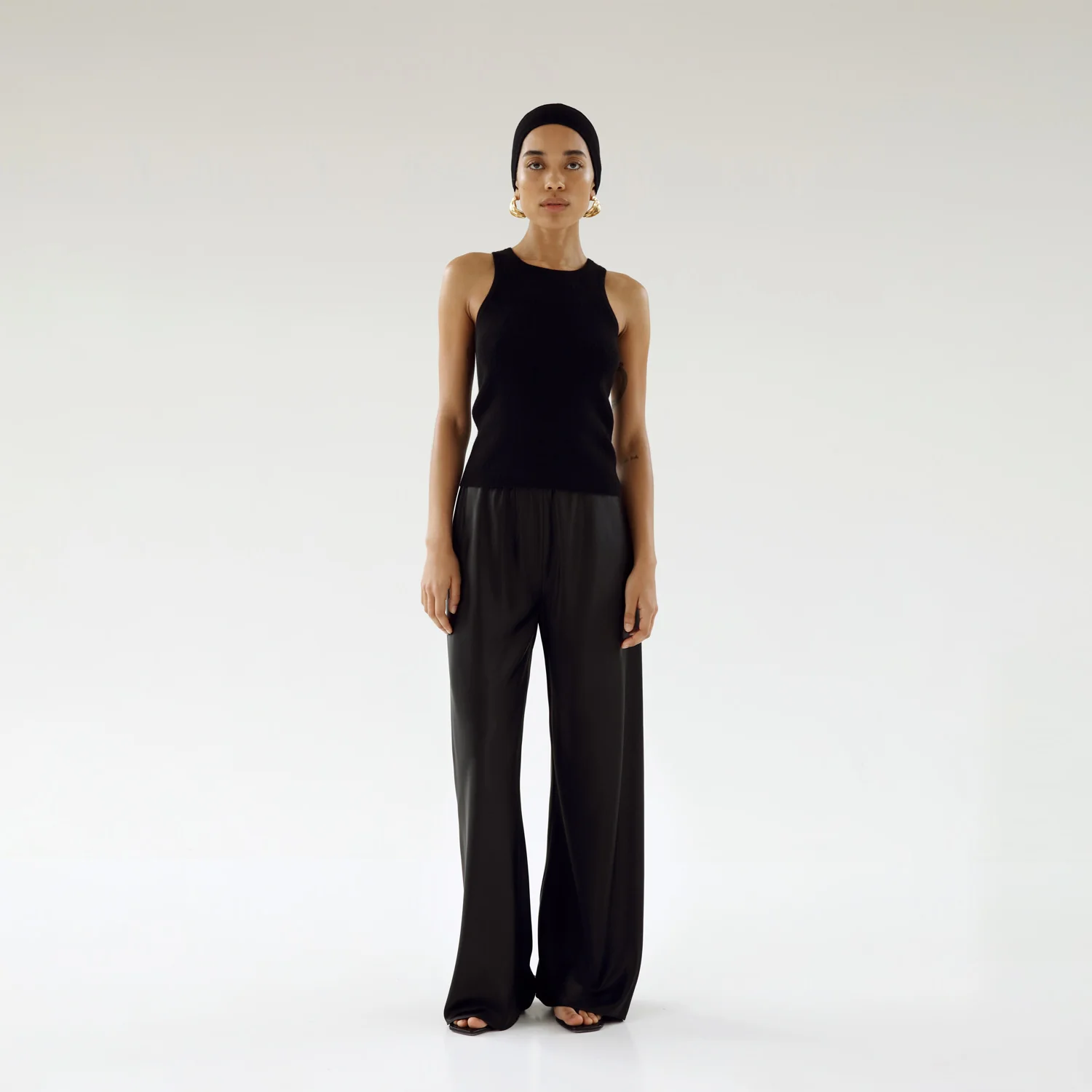 Almada Label BIAS SATIN PANTS, Black - Image 2