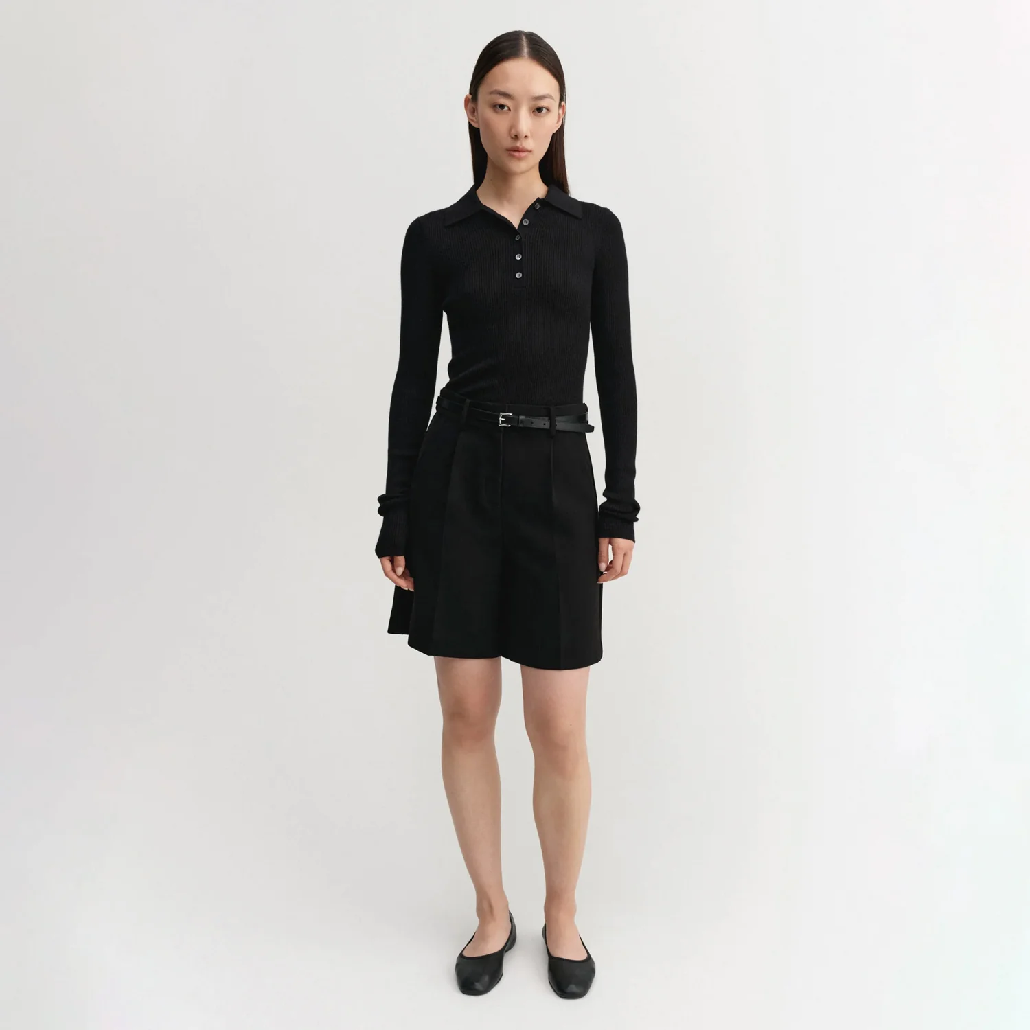 Almada Label BLAIR CREPE SHORTS, Black - Image 2