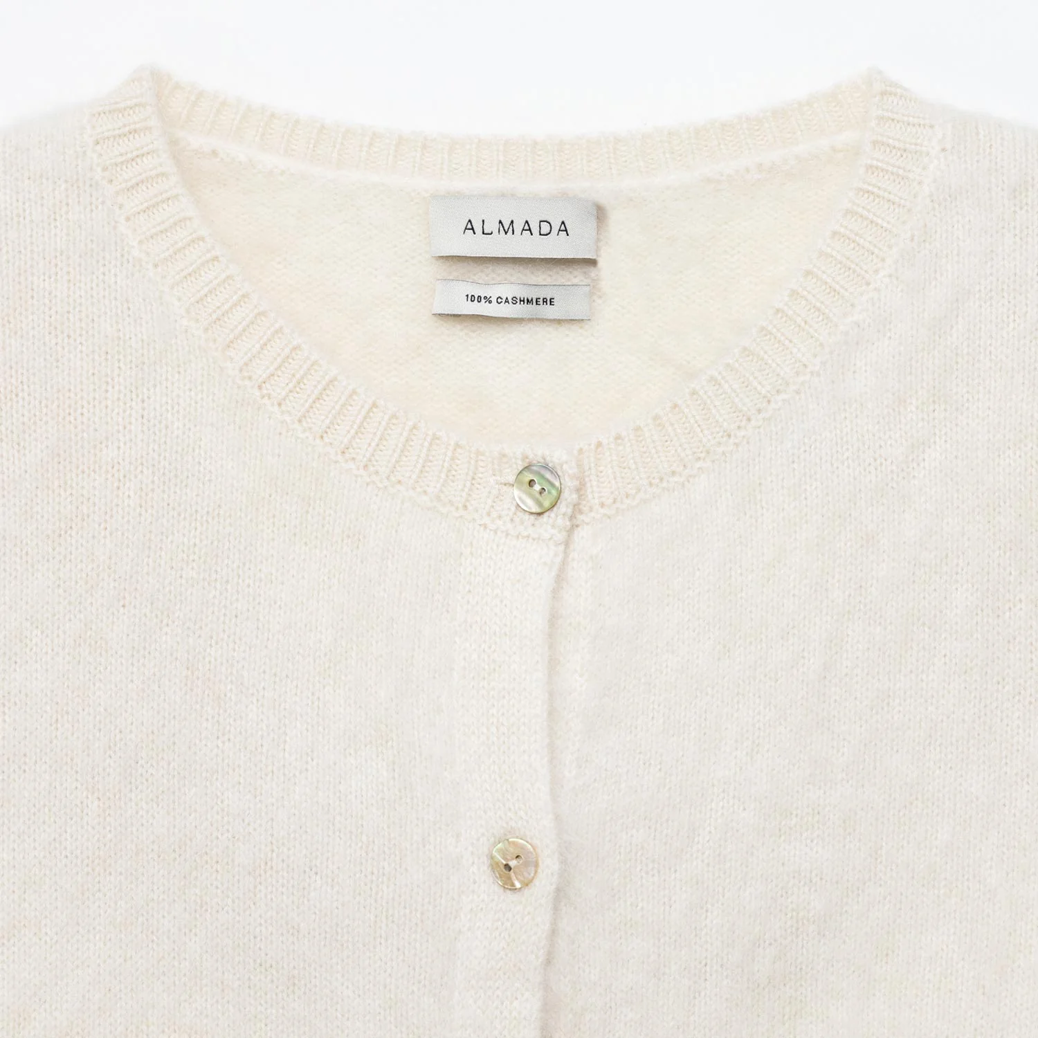 Almada Label COCO BRUSHED CARDIGAN, Vanilla - Image 3