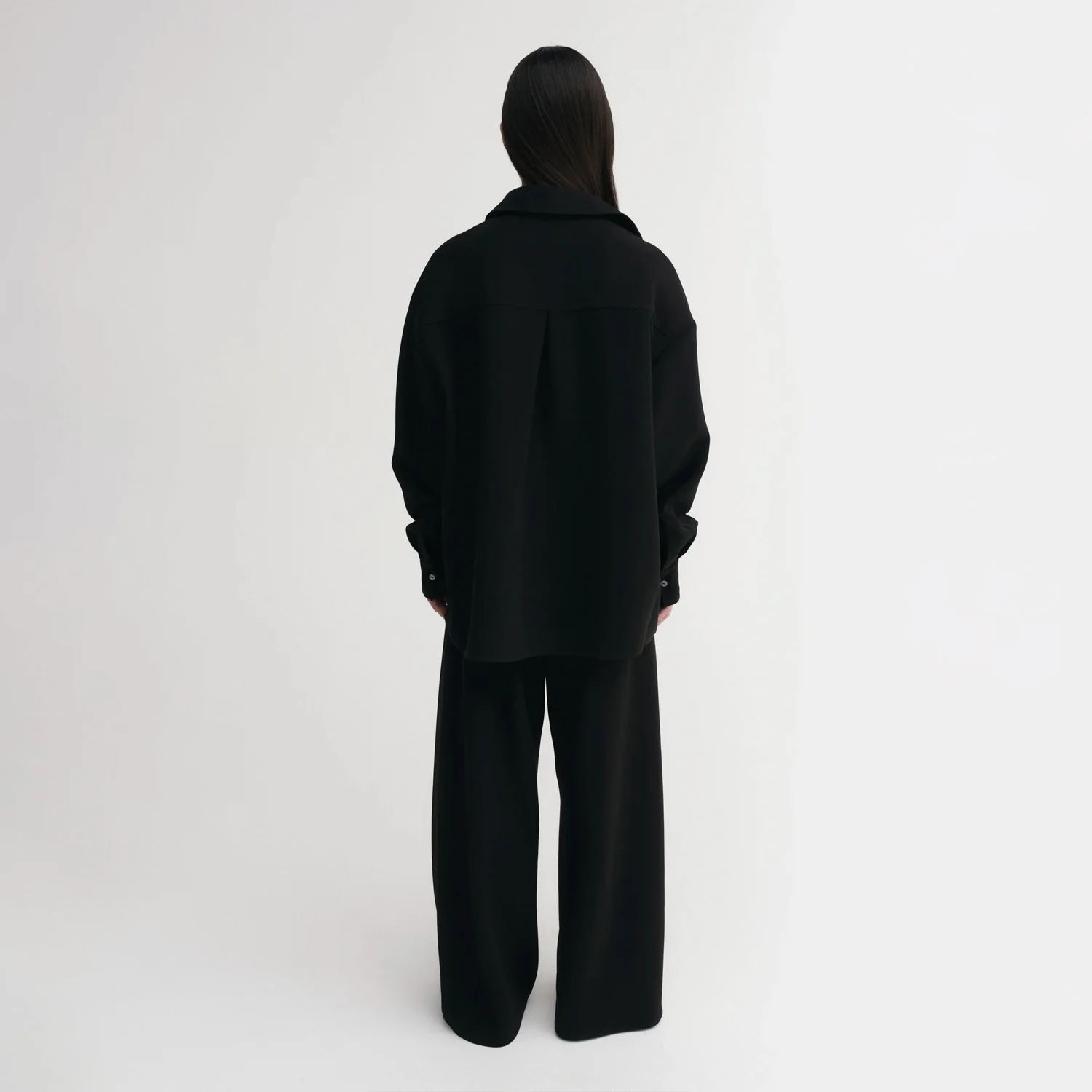Almada Label FINN CREPE SHIRT, Black - Image 3