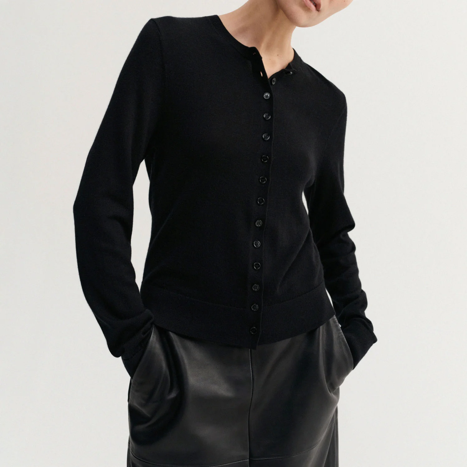 Almada Label HAYLA CARDIGAN, Black - Image 2