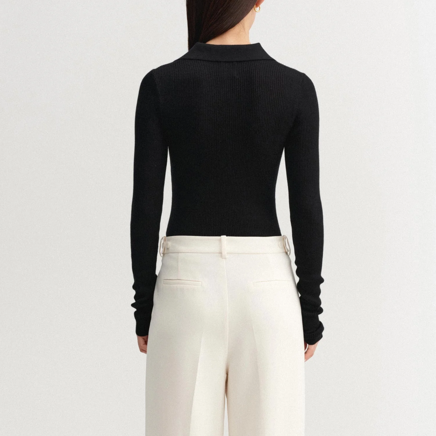 Almada Label JULES RIB TOP, Black - Image 3