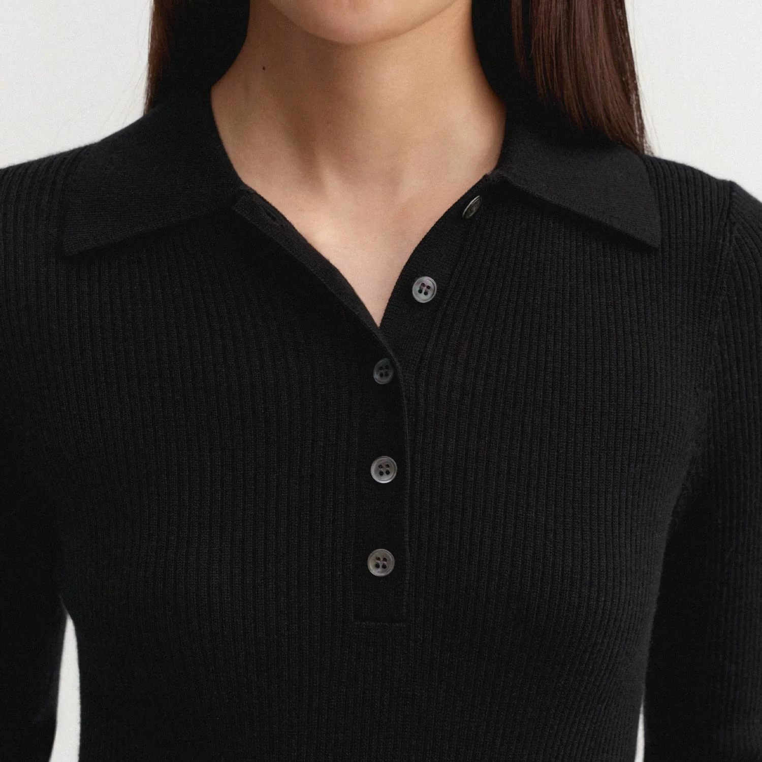 Almada Label JULES RIB TOP, Black - Image 4
