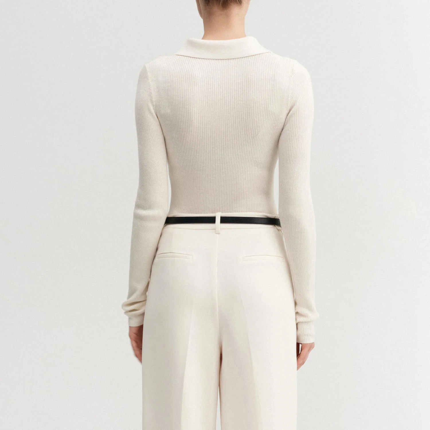 Almada Label JULES RIB TOP, Cream - Image 3