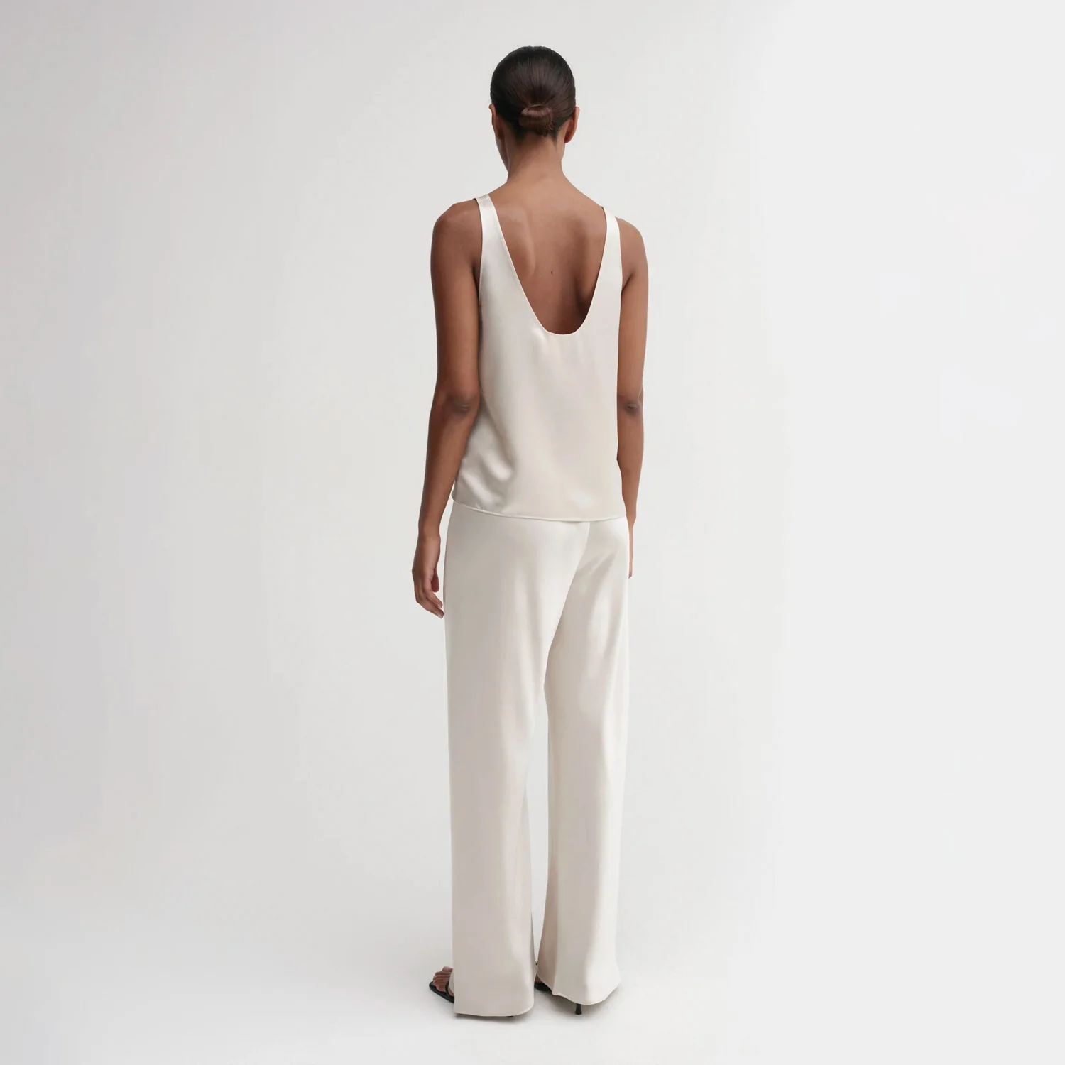 Almada Label ROMY SATIN TANK TOP, Pearl - Image 3