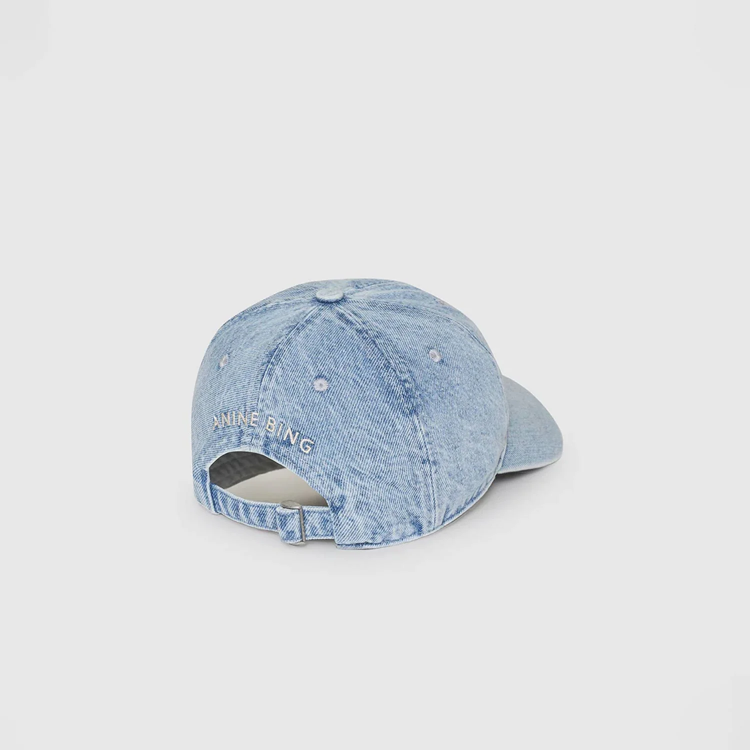 Anine Bing JEREMY BASEBALL CAP AB, Bleached Blue Denim - Image 3