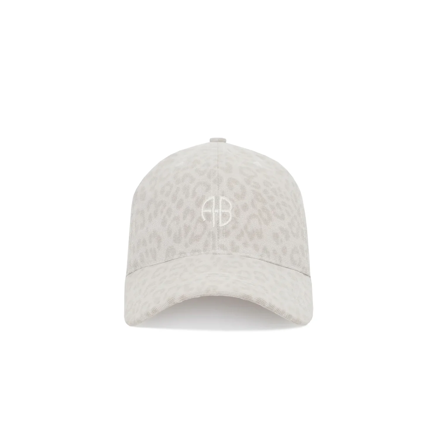 Anine Bing JEREMY BASEBALL CAP AB, Washed White Leopard