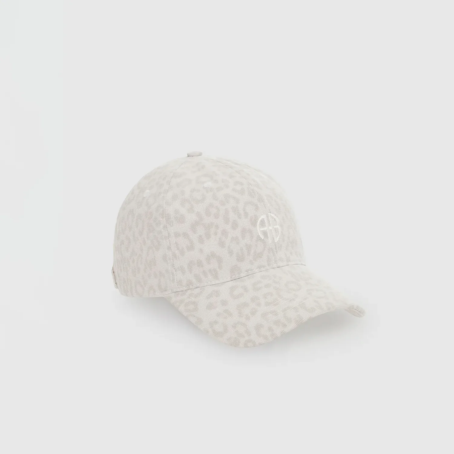 Anine Bing JEREMY BASEBALL CAP AB, Washed White Leopard - Image 2