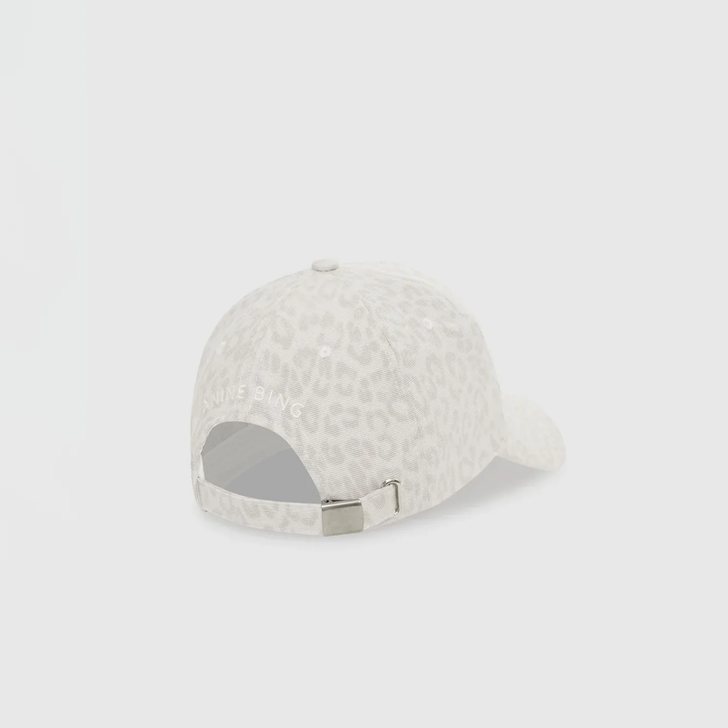 Anine Bing JEREMY BASEBALL CAP AB, Washed White Leopard - Image 3