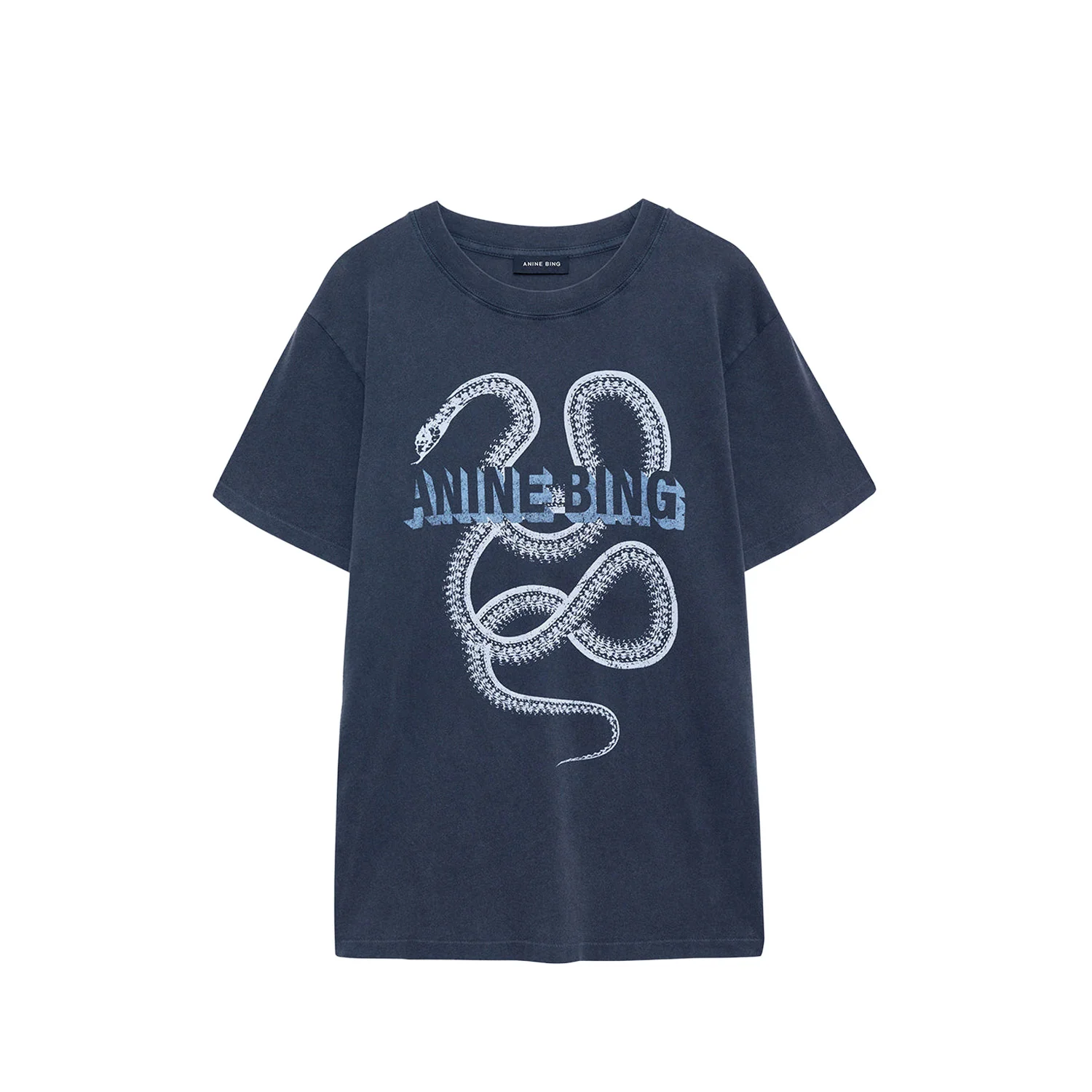 Anine Bing LILI TEE SNAKE, Washed Black
