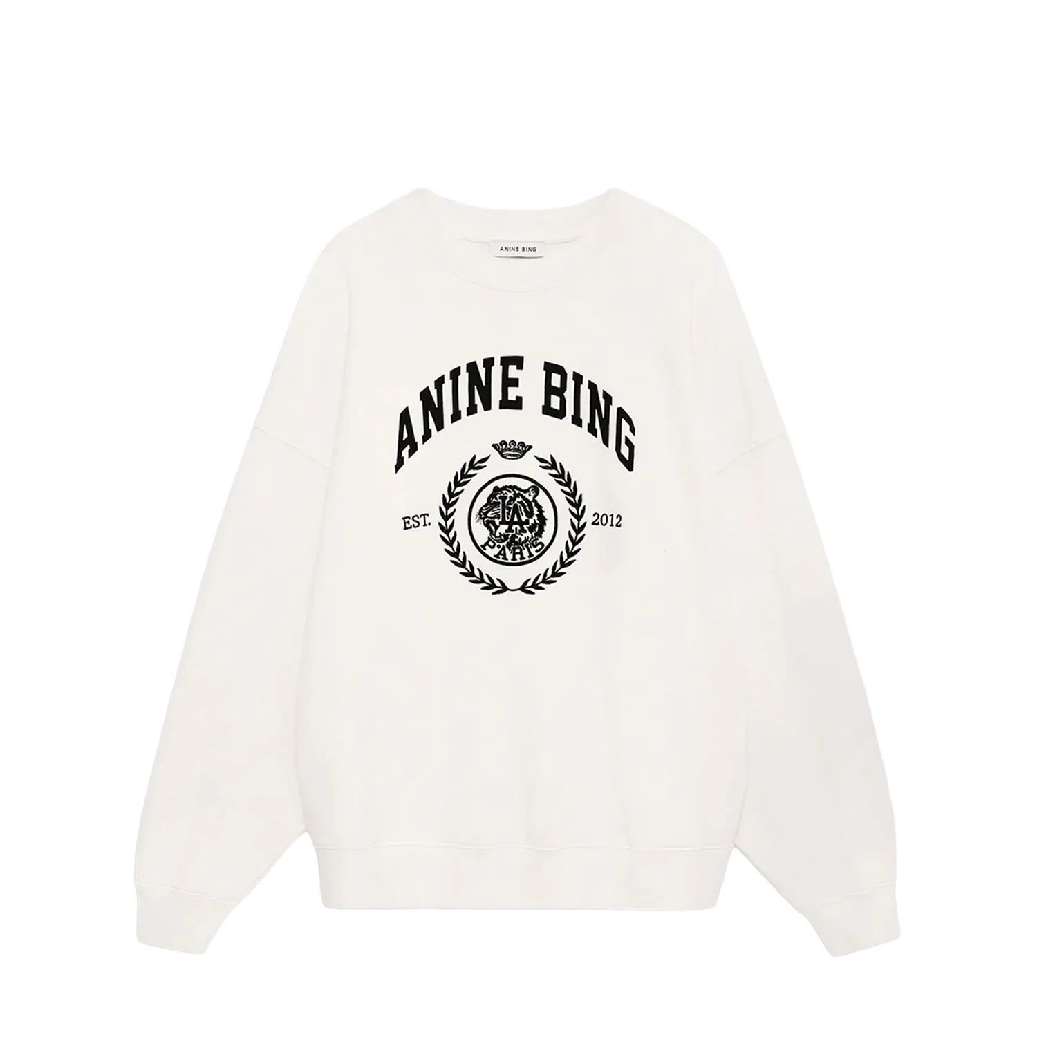 Anine Bing MILES SWEATSHIRT COLLEGIATE, Cream