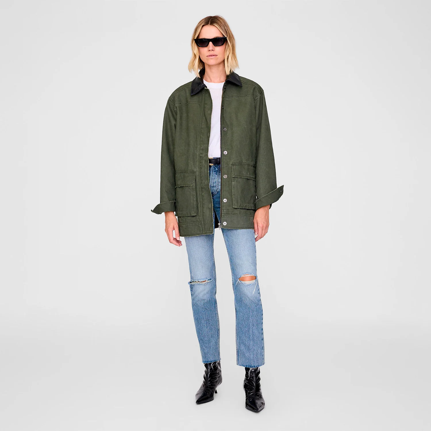 Anine Bing SEAN JACKET ARMY, Green - Image 3