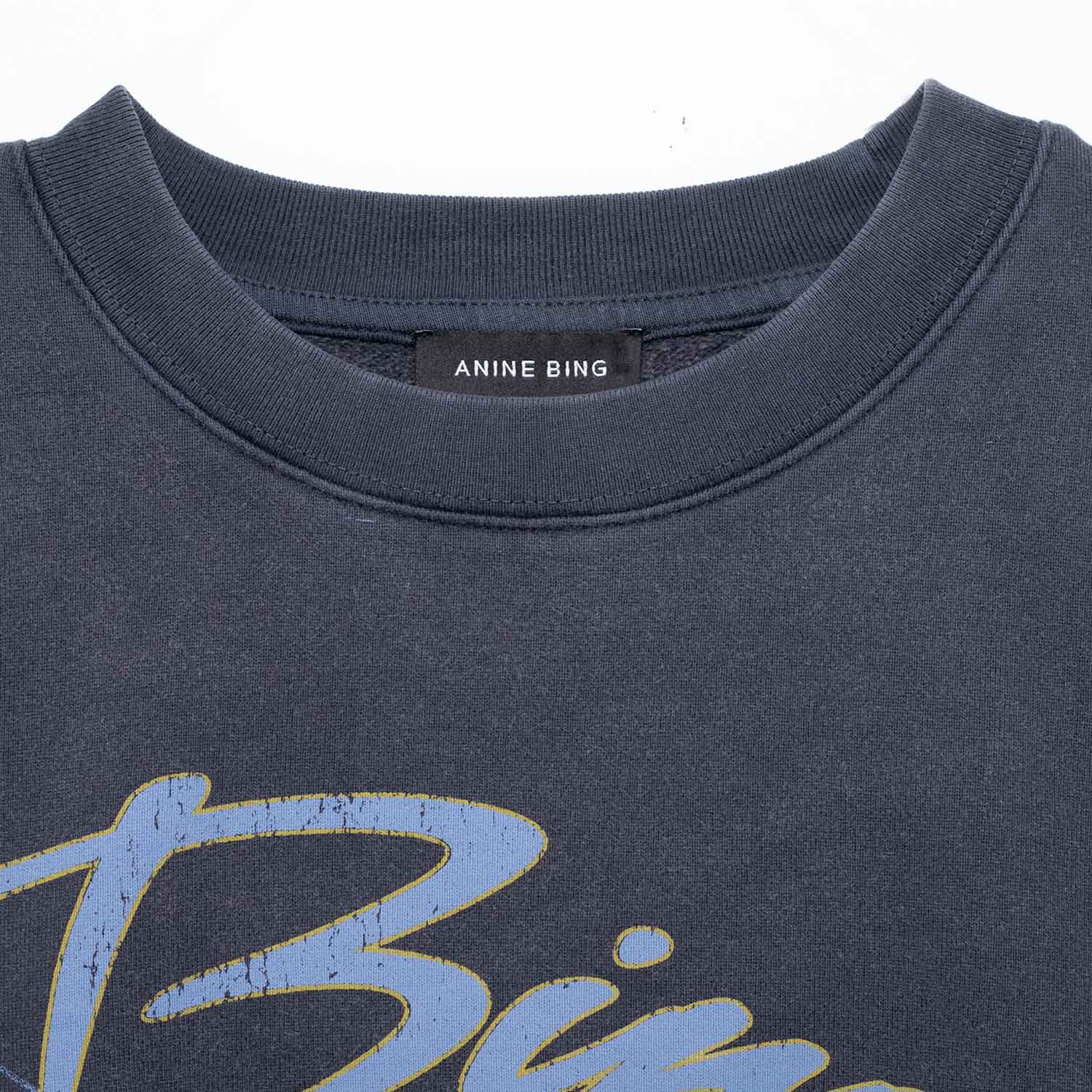 Anine Bing SPENCER SWEATSHIRT EAGLE, Washed Black - Image 2