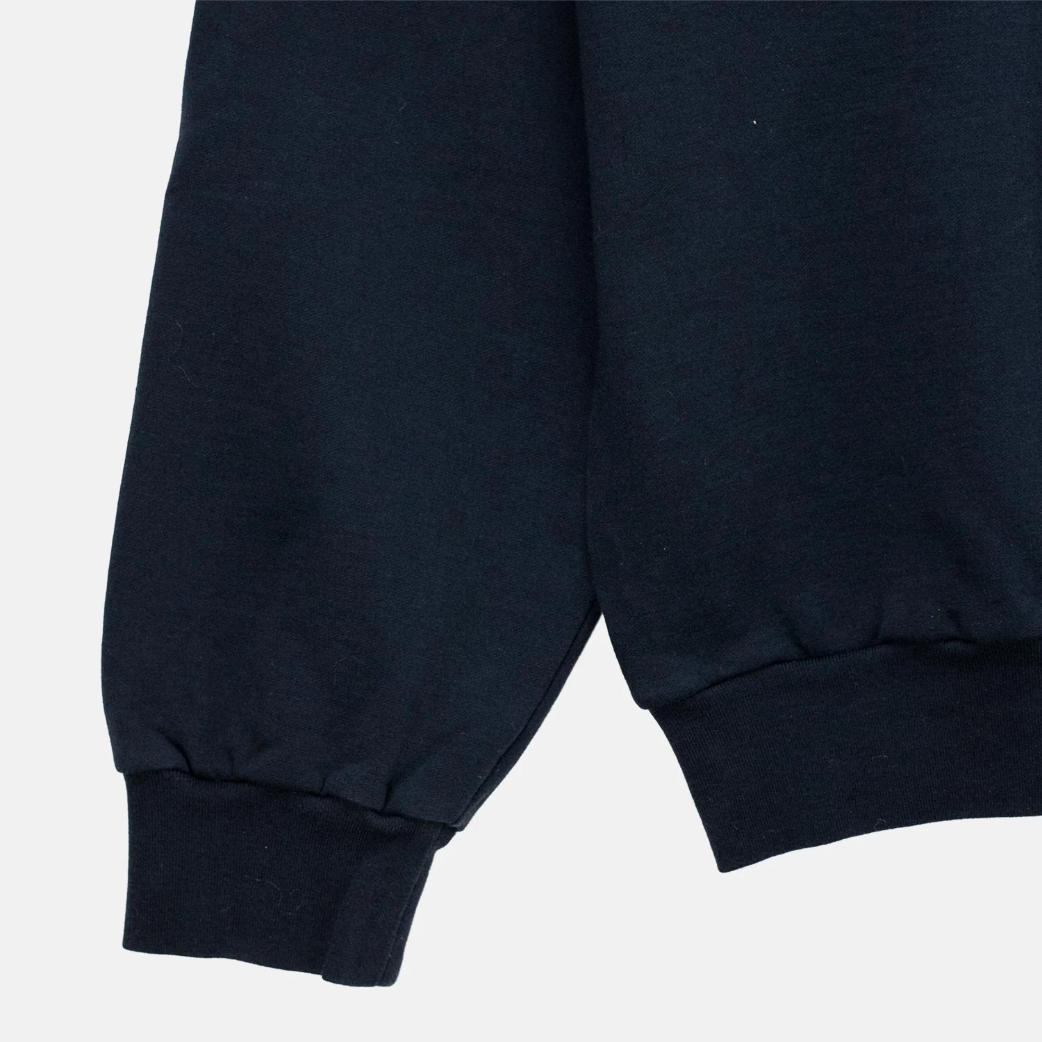 Auralee M'S ELASTIC HIGH GAUGE SWEAT HALF ZIP, Ink Black - Image 3