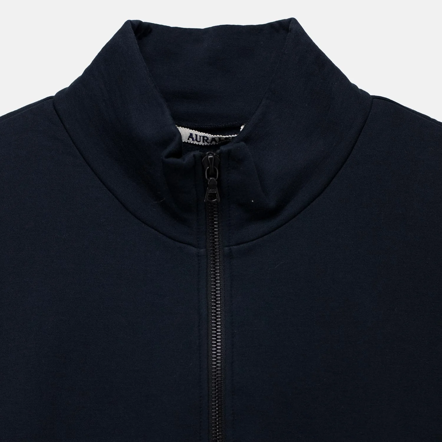 Auralee M'S ELASTIC HIGH GAUGE SWEAT HALF ZIP, Ink Black - Image 4