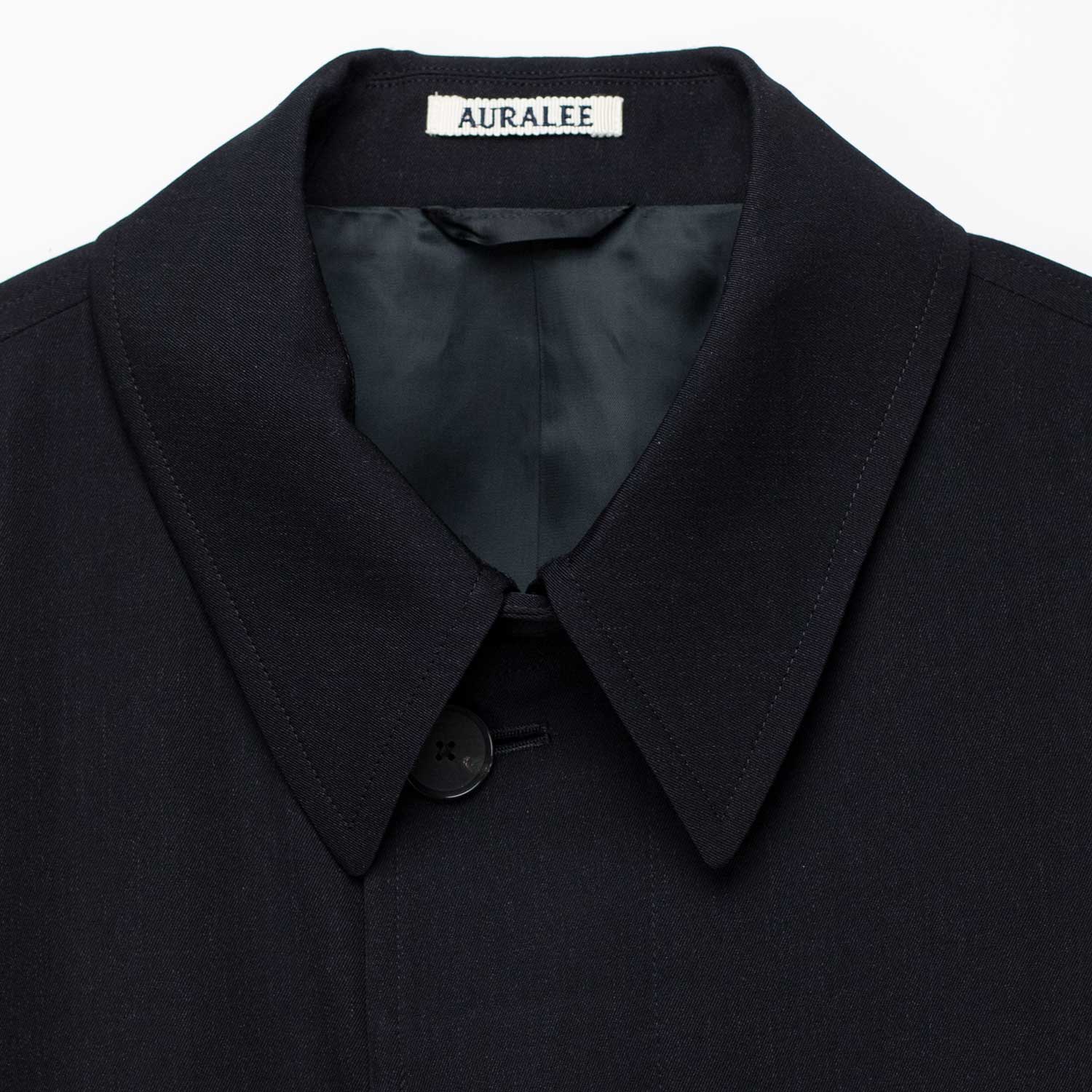 Auralee W'S LIGHT WOOL MAX GABARDINE COAT, Top Black - Image 3