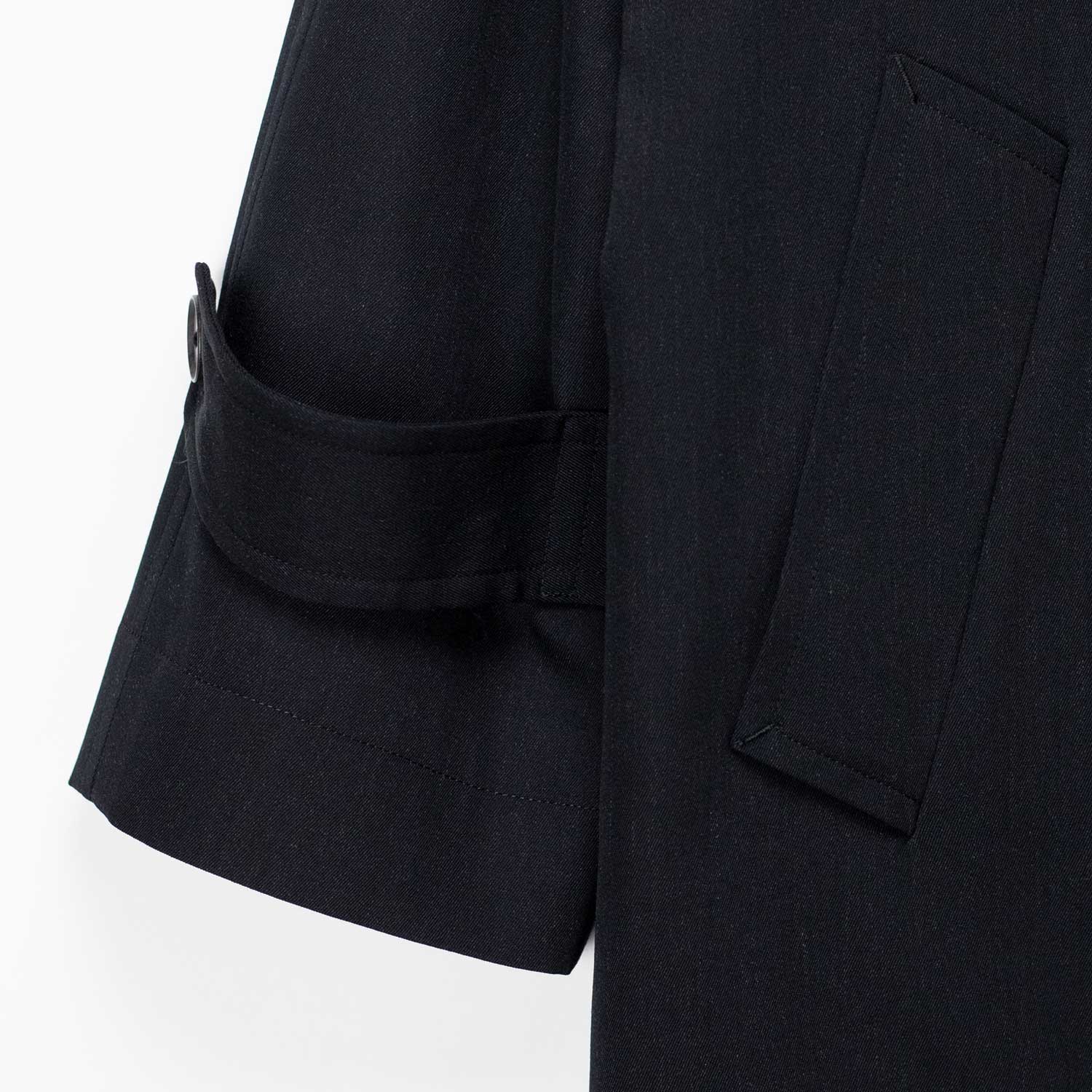 Auralee W'S LIGHT WOOL MAX GABARDINE COAT, Top Black - Image 4