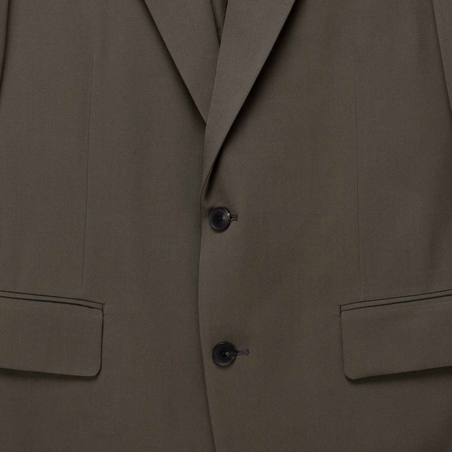 Auralee M'S LIGHT WOOL MAX GABARDINE JACKET, Dark Olive Brown - Image 3