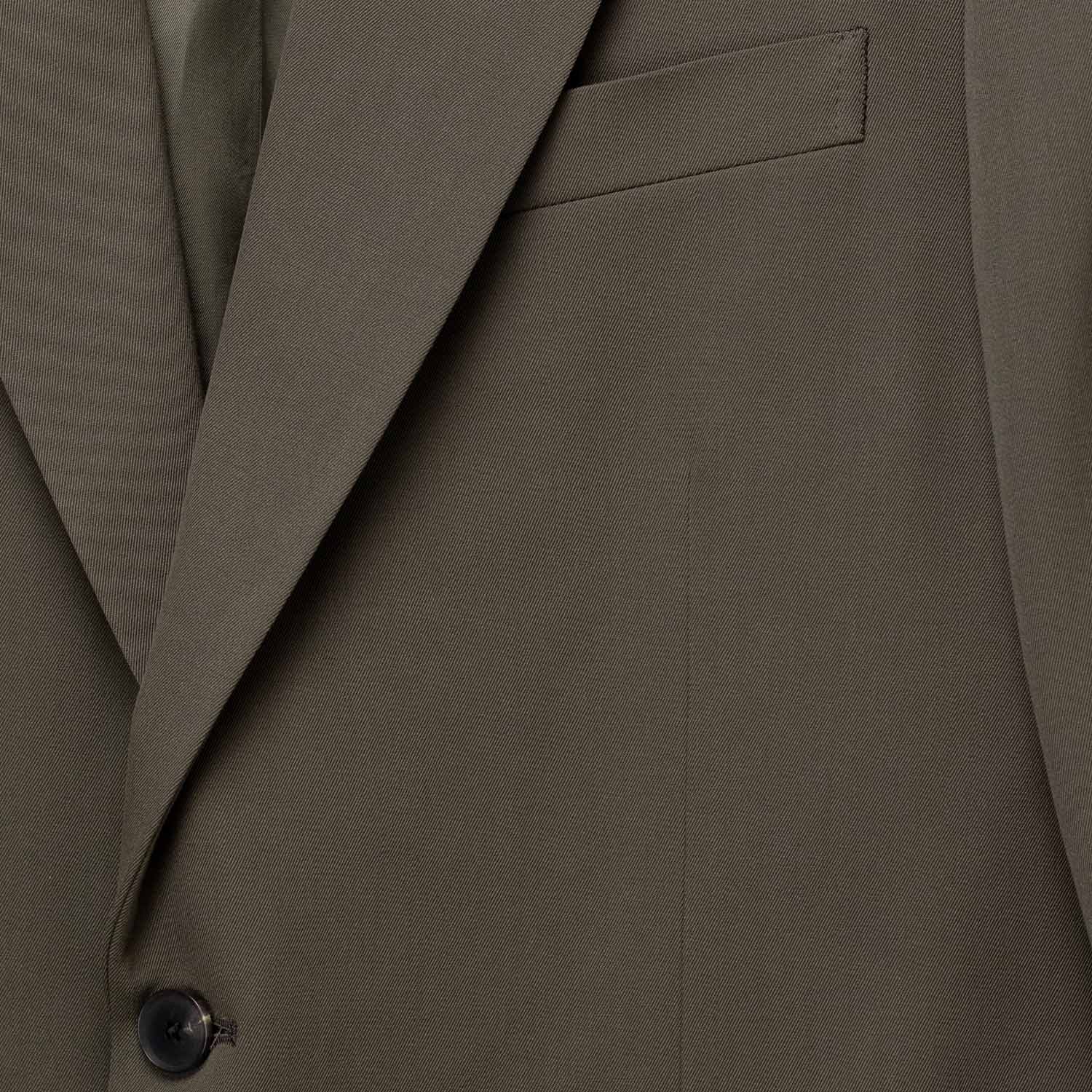 Auralee M'S LIGHT WOOL MAX GABARDINE JACKET, Dark Olive Brown - Image 4