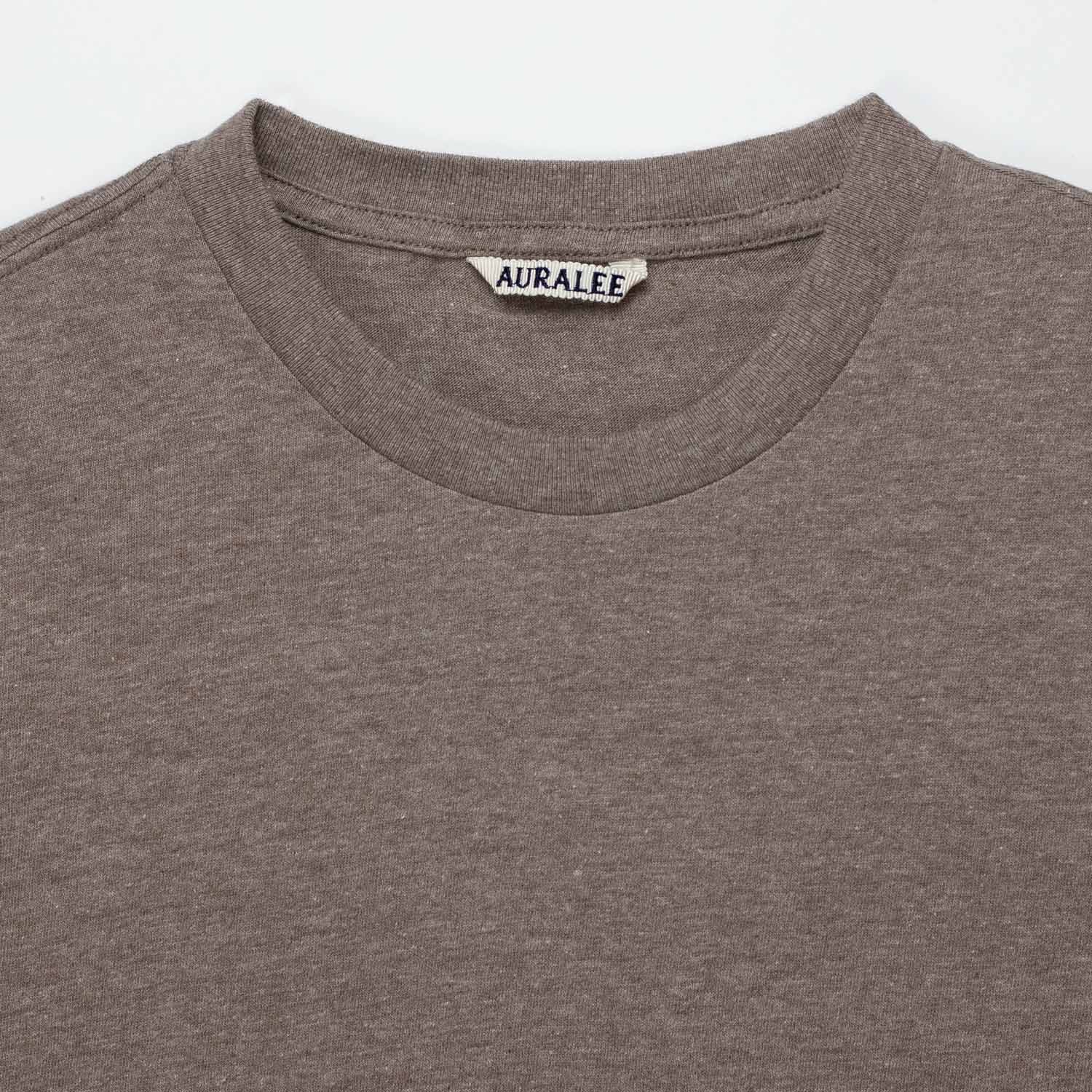 Auralee M'S SEAMLESS CREW NECK TEE TOP, Brown - Image 3