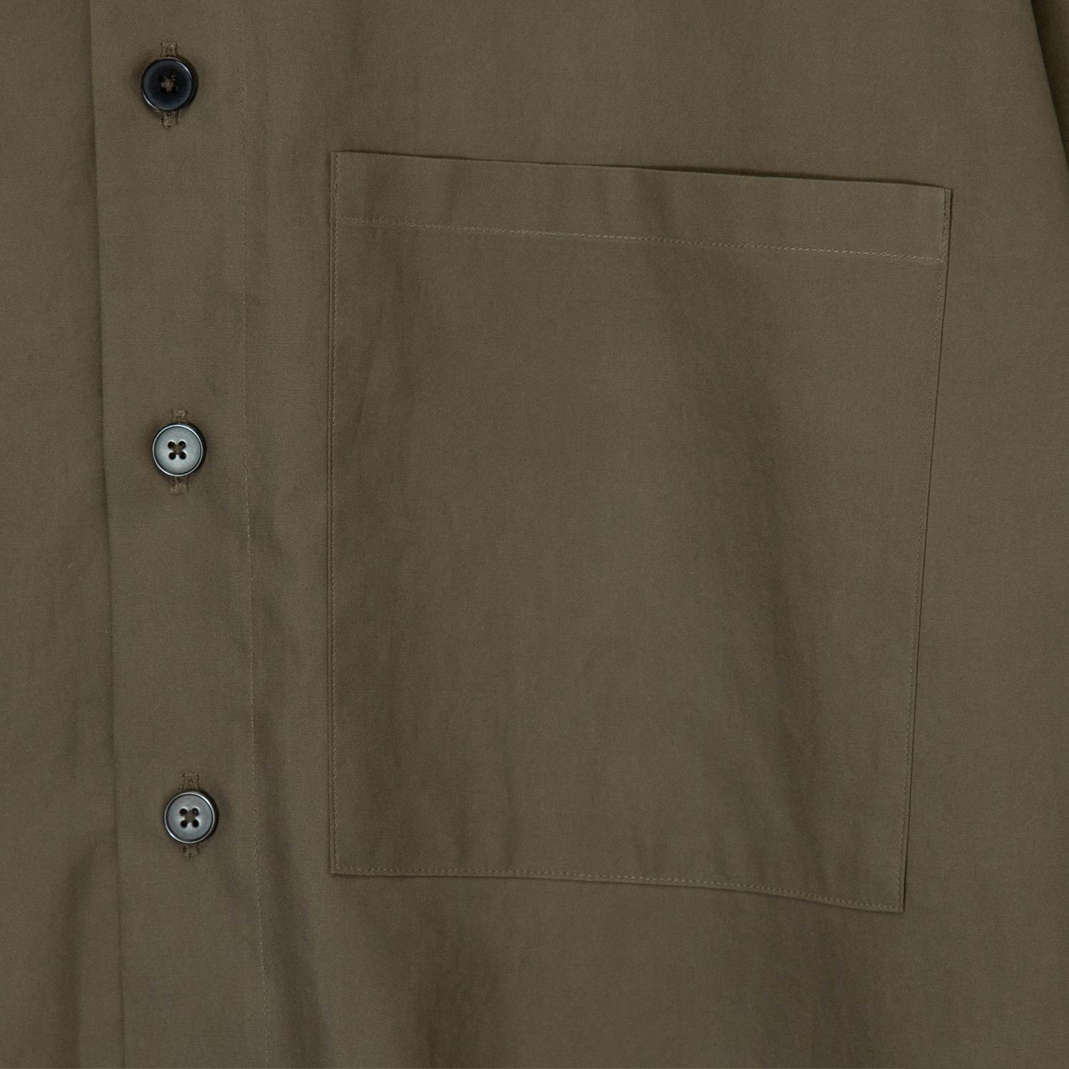Auralee WASHED FINX TWILL BIG SHIRT, Brown - Image 4