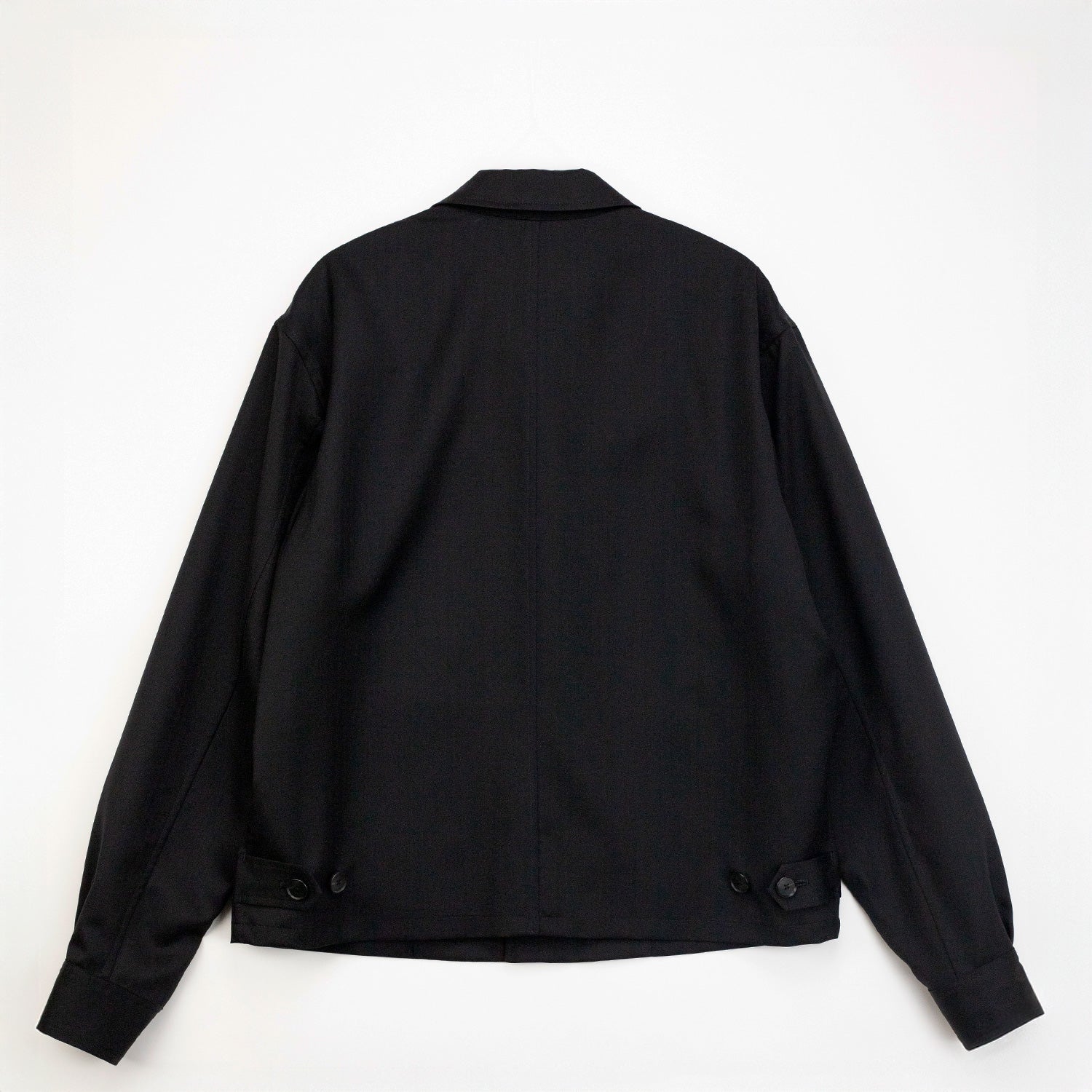 Auralee WOOL HERRINGBONE BLOUSON, Black - Image 2