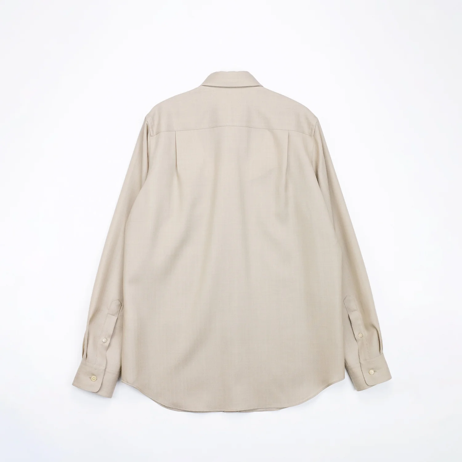 Auralee WOOL HERRINGBONE OVERSHIRT, Beige - Image 2