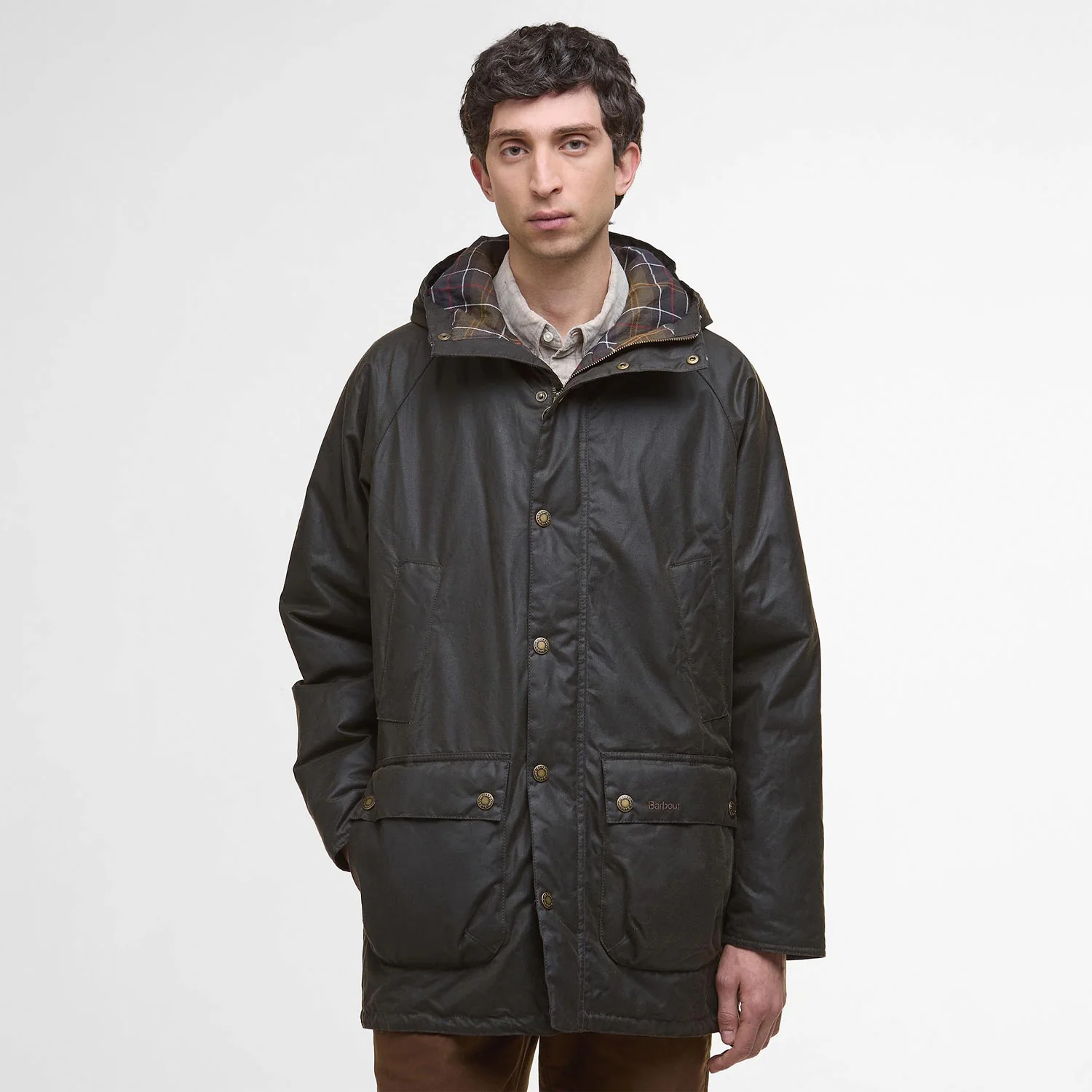 Barbour BEDALE WAX PARKA, Olive - Image 2