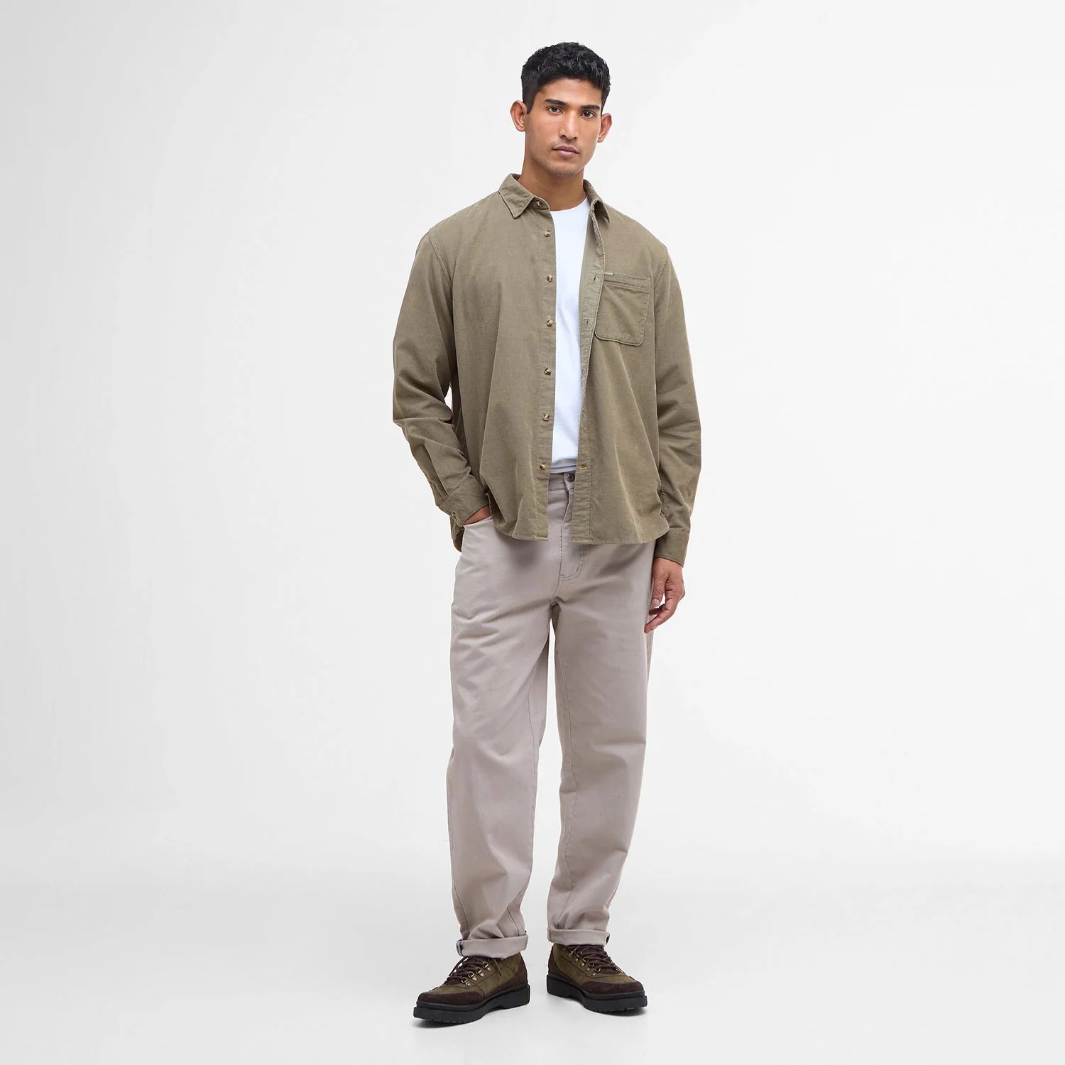 Barbour BRAMSIDE RELAXED CORD SHIRT, Olive - Image 2