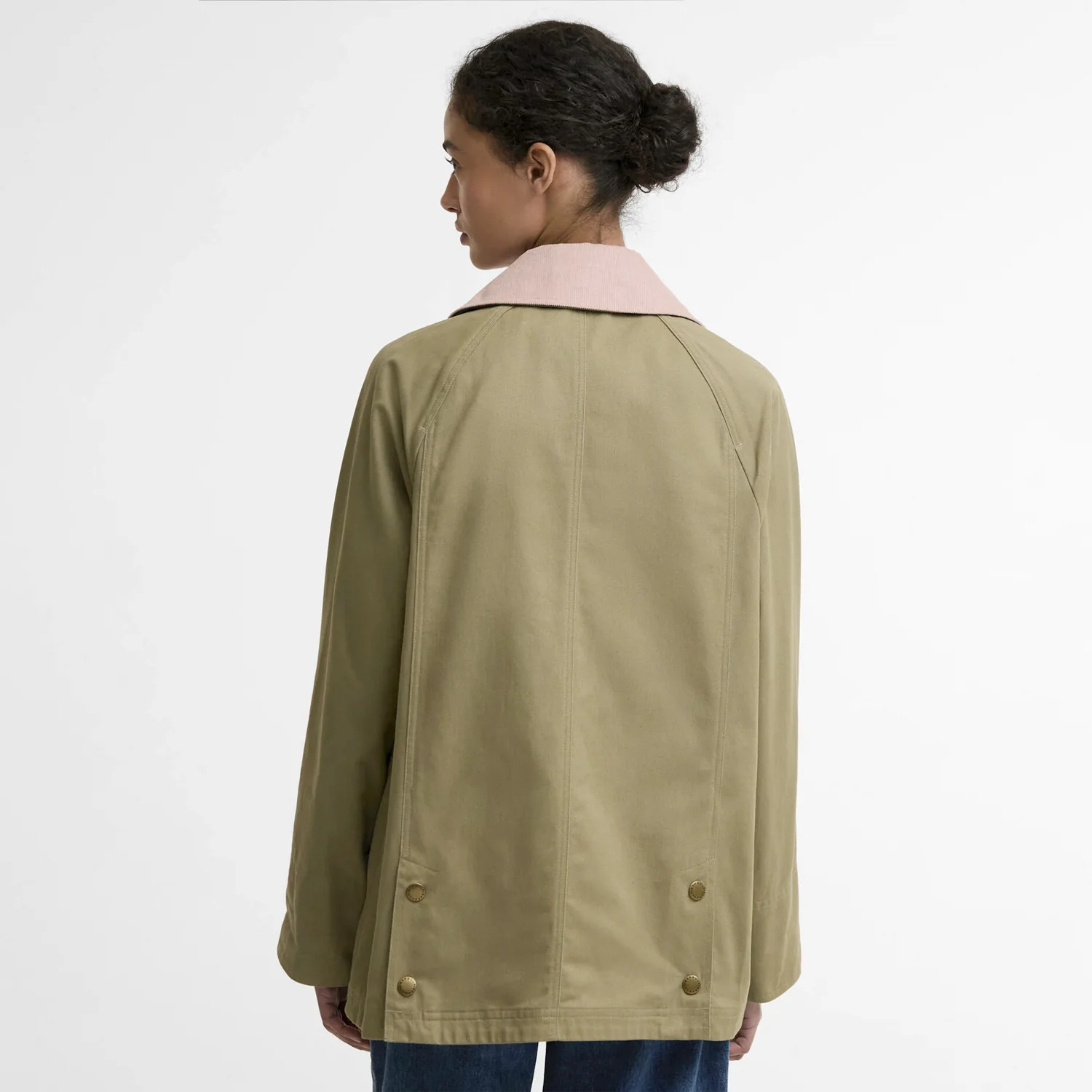Barbour MOD BEADNELL JACKET, Bleached Olive/Ancient/Gardenia - Image 3