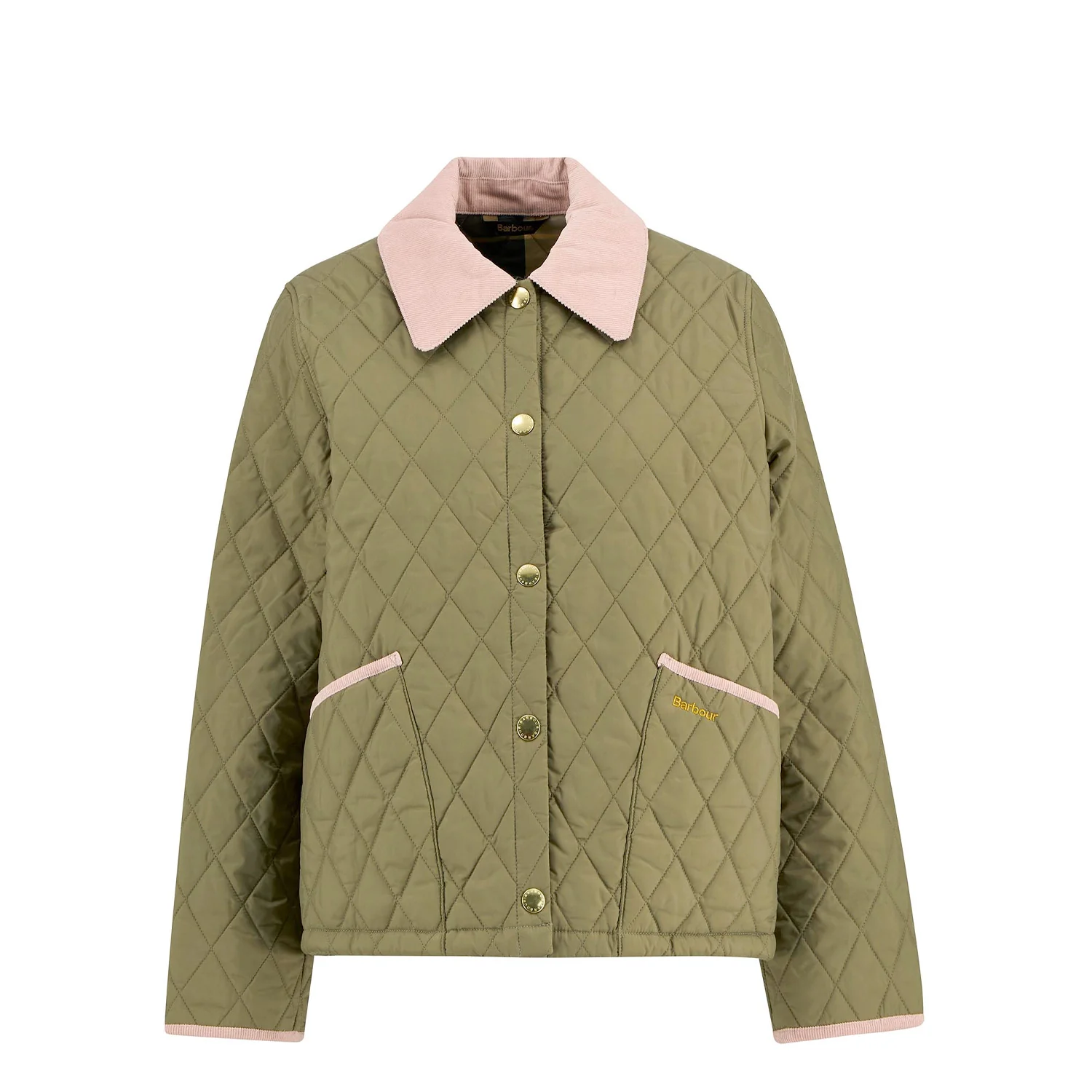 Barbour CROPPED LIDDESDAL QUILTED JACKET, Bleached Olive/Ancient/Gardenia