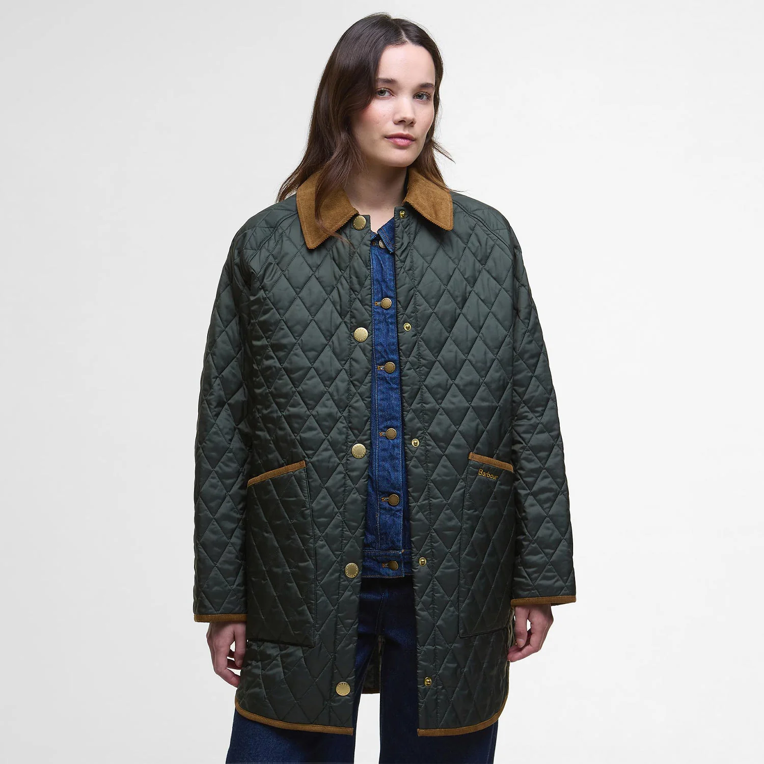Barbour OS LIDDESDALE QUILTED JACKET, Olive - Image 2
