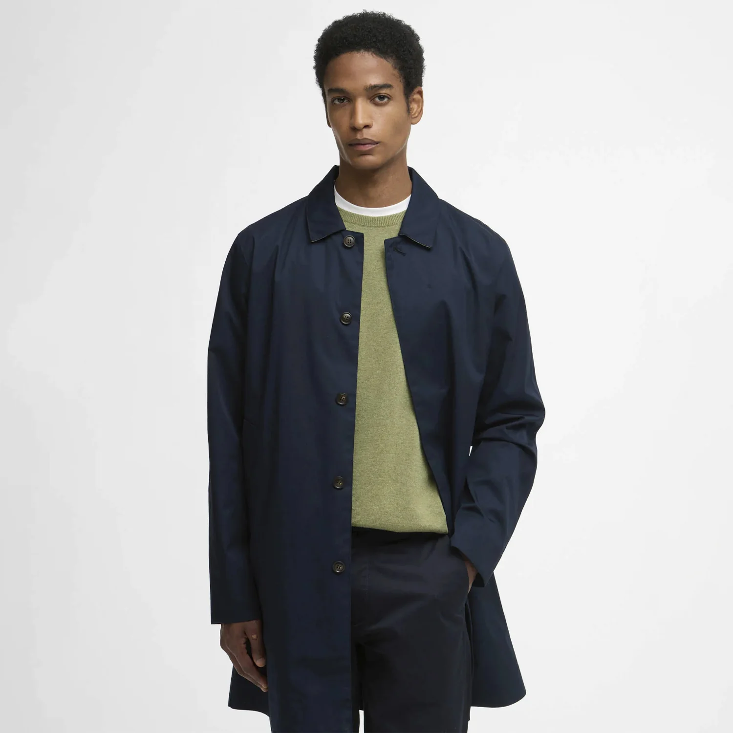 Barbour ROKIG WATERPROOF MAC JACKET, Navy - Image 2