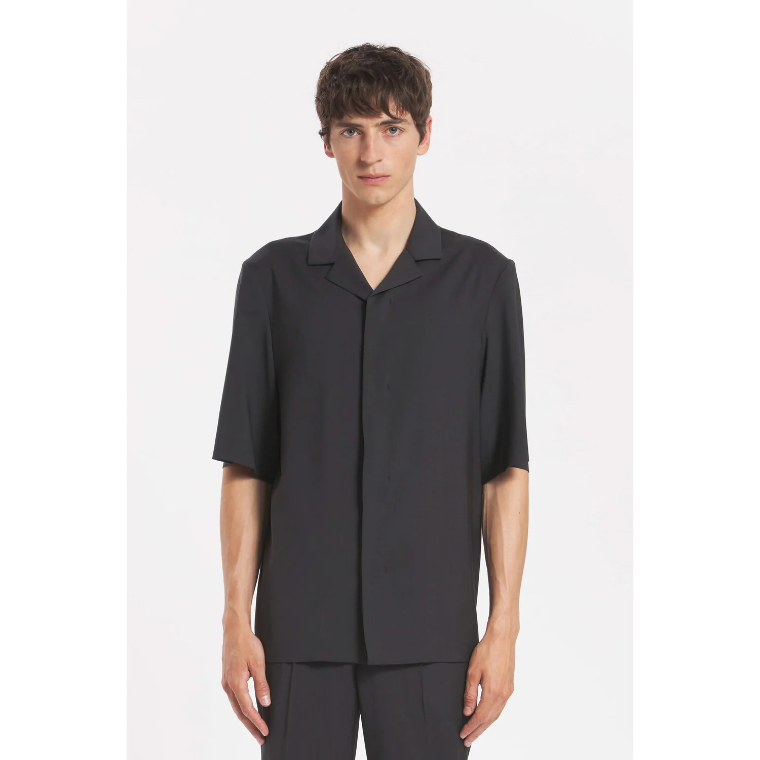 Barena Venezia MEN'S OVERSHIRT ATILA TROPICAL, Black - Image 2