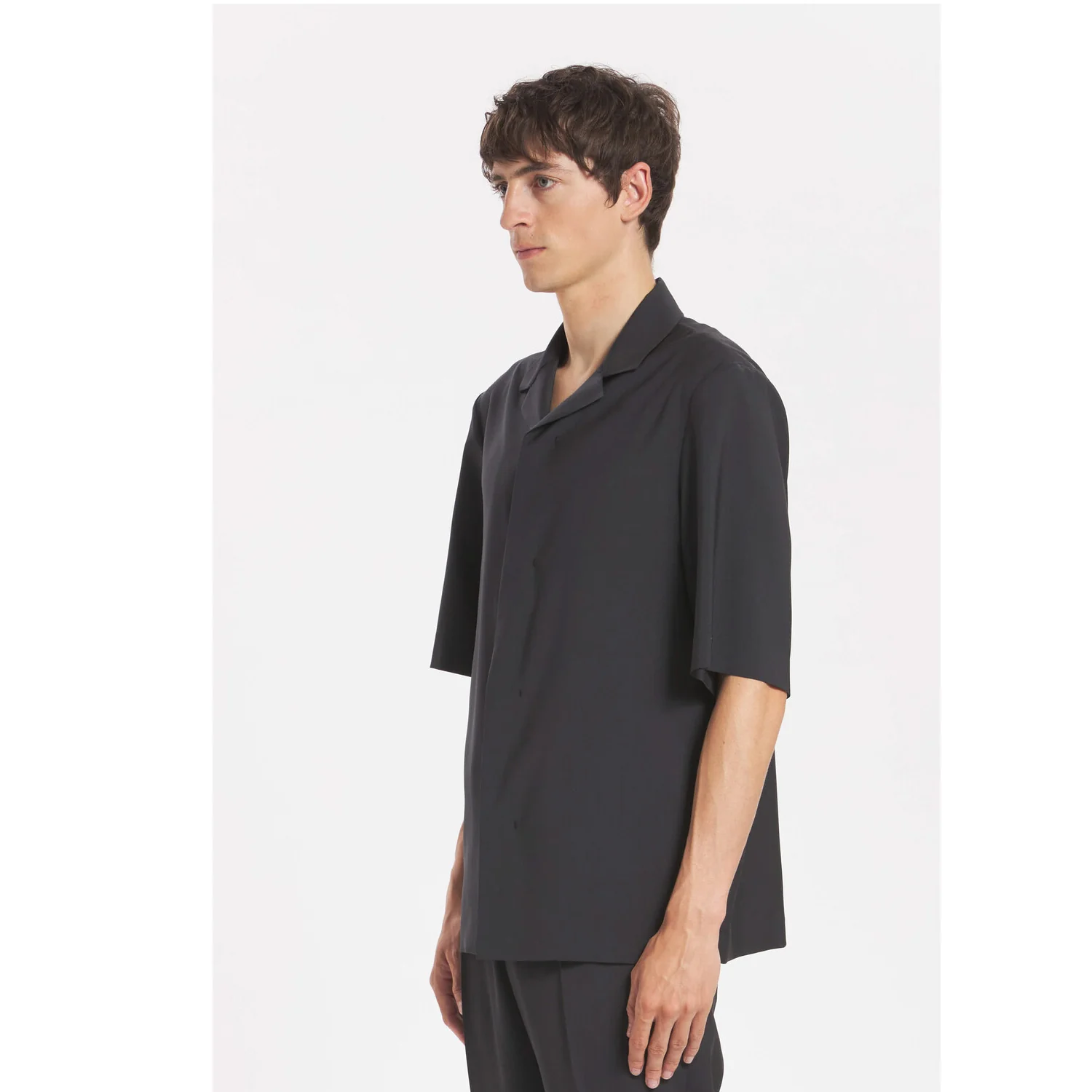 Barena Venezia MEN'S OVERSHIRT ATILA TROPICAL, Black - Image 3