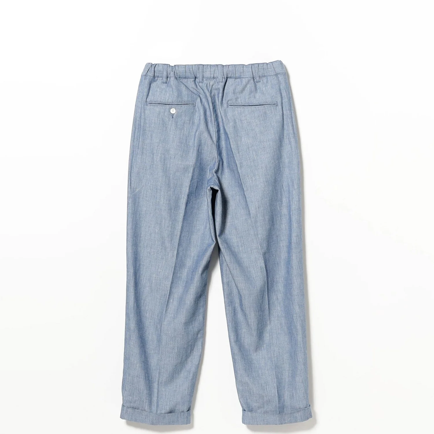Beams+ 2 PLEATS RELAX TROUSERS INDIGO OX, Light Indigo - Image 2