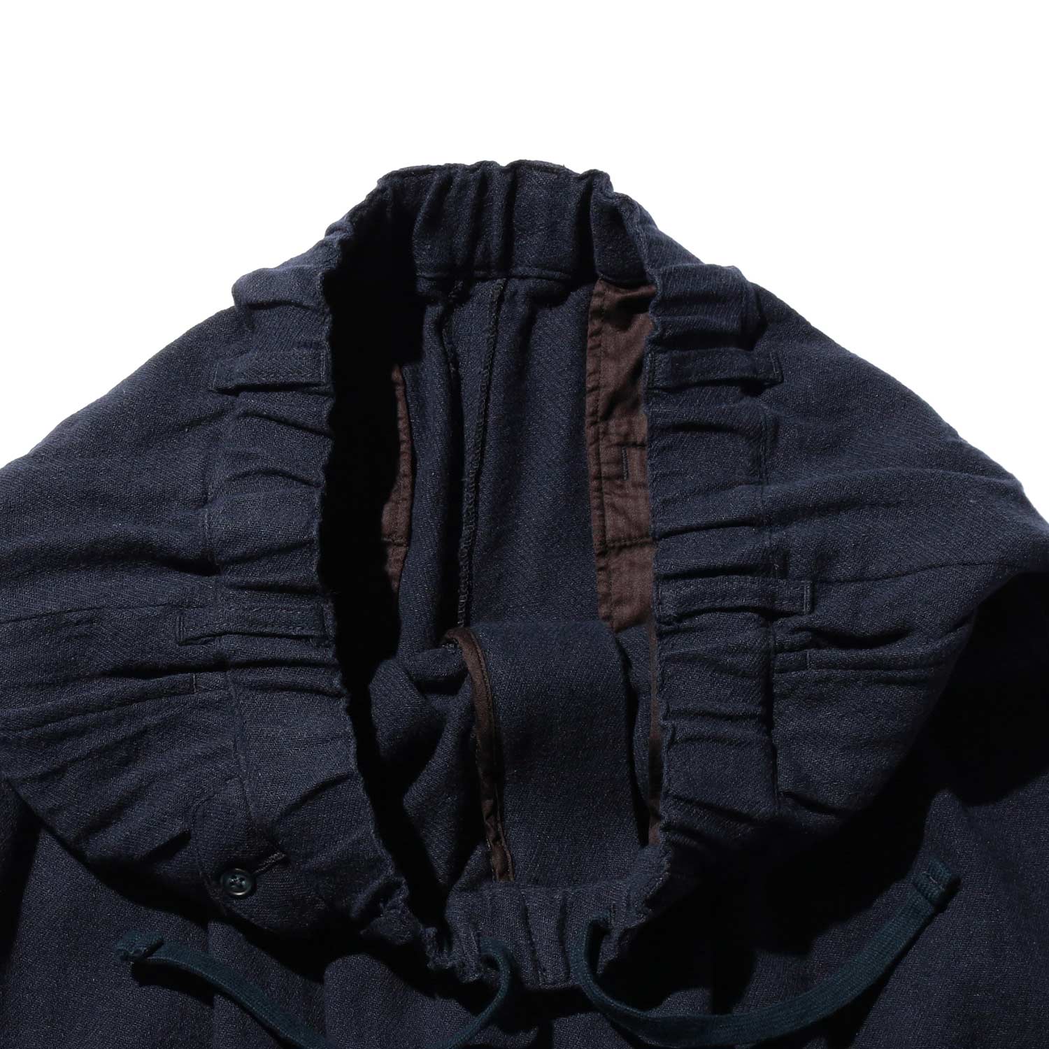 Beams+ 2 PLEATS RELAX TROUSERS LINEN COTTON, Navy - Image 3