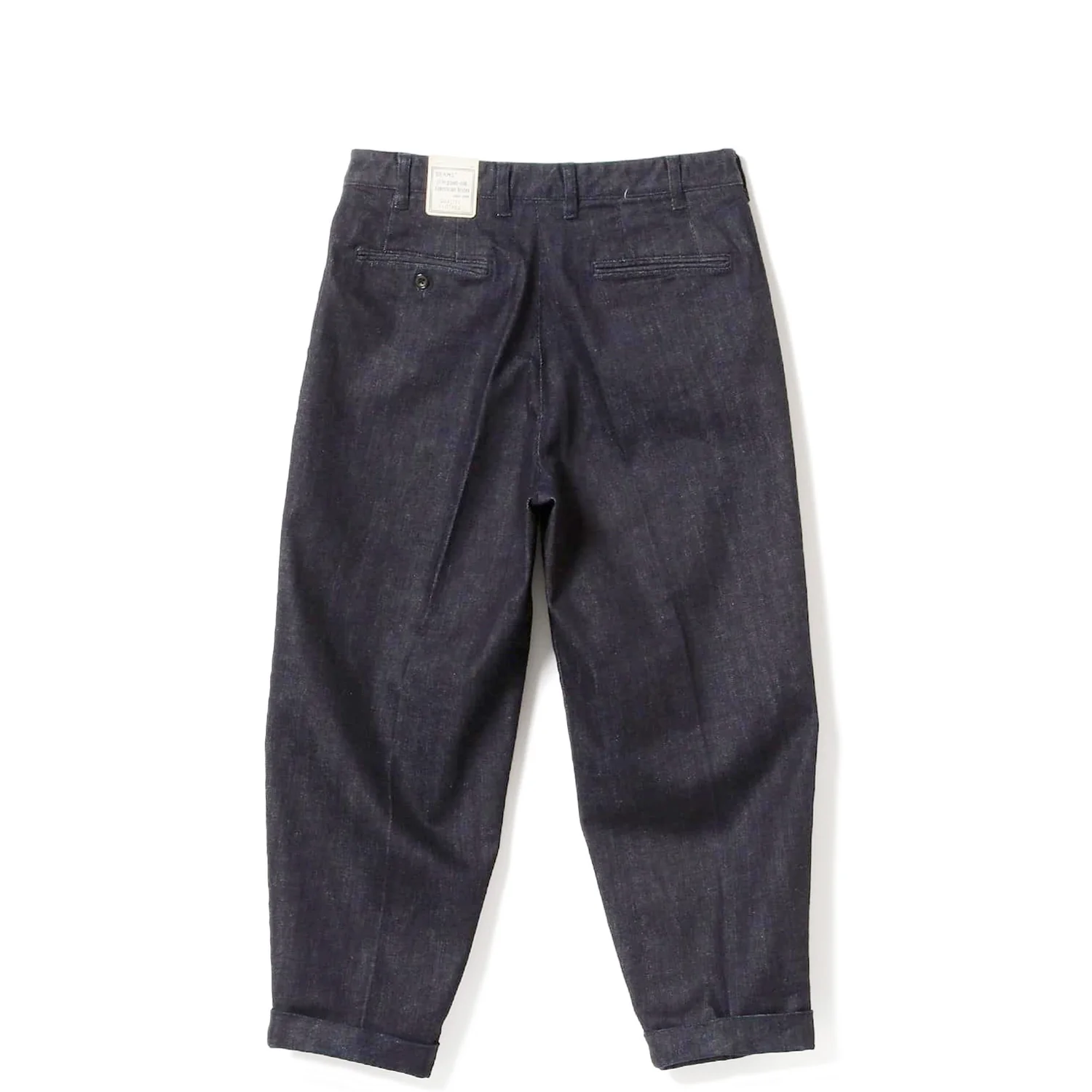 Beams+ 2 PLEATS TAPERED DENIM, Indigo - Image 2