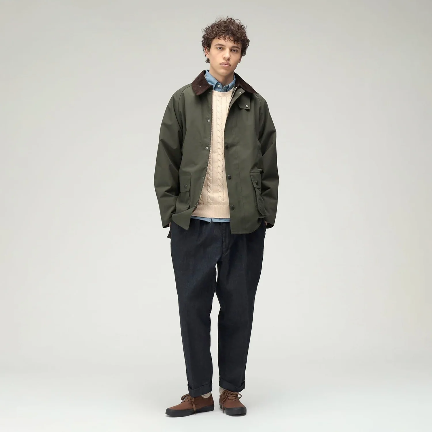 Beams+ 2 PLEATS TAPERED DENIM, Indigo - Image 3