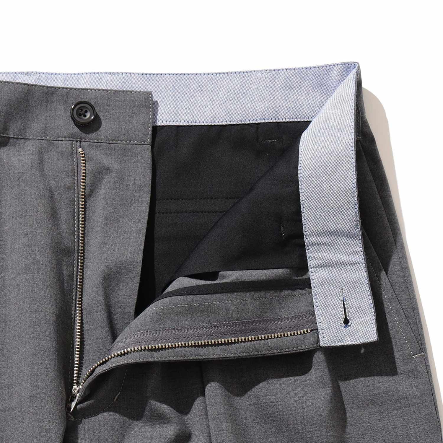 Beams+ 2 PLEATS WOOL TROPICAL, Grey - Image 3