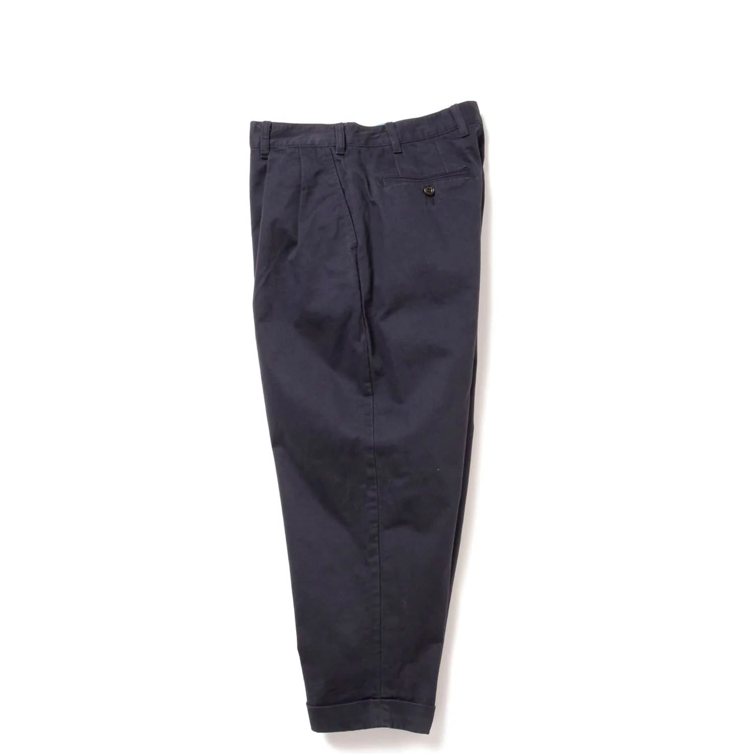 BEAMS+ 2PLEATS TWILL PANTS, Navy - Image 3
