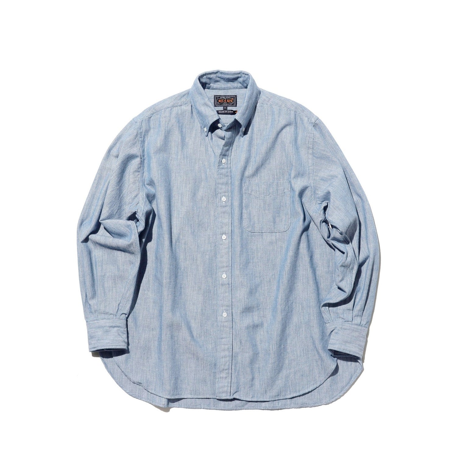 Beams+ B.D. CLASSIC-FIT INDIGO OXFORD, Light Indigo