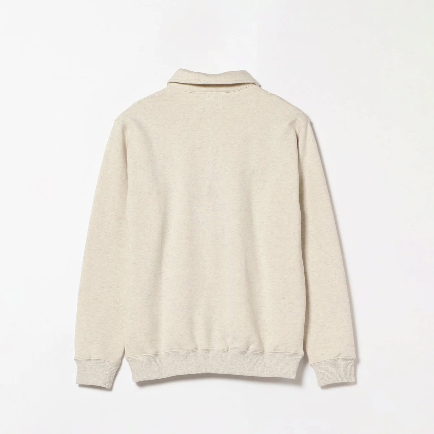Beams+ SWEAT HALF ZIP, Oatmeal - Image 2