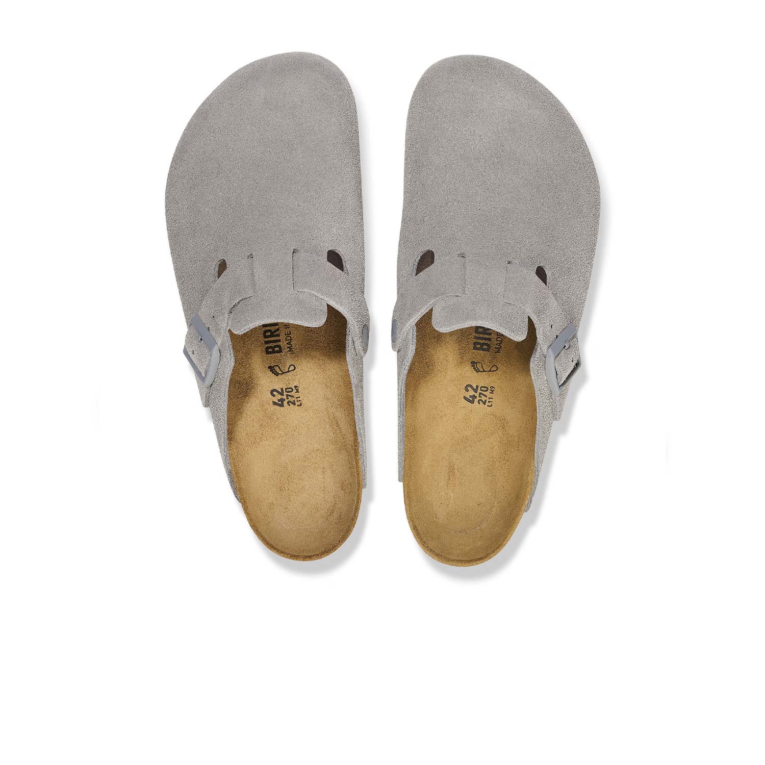 Birkenstock BOSTON SUEDE LEATHER, Stone Coin - Image 3