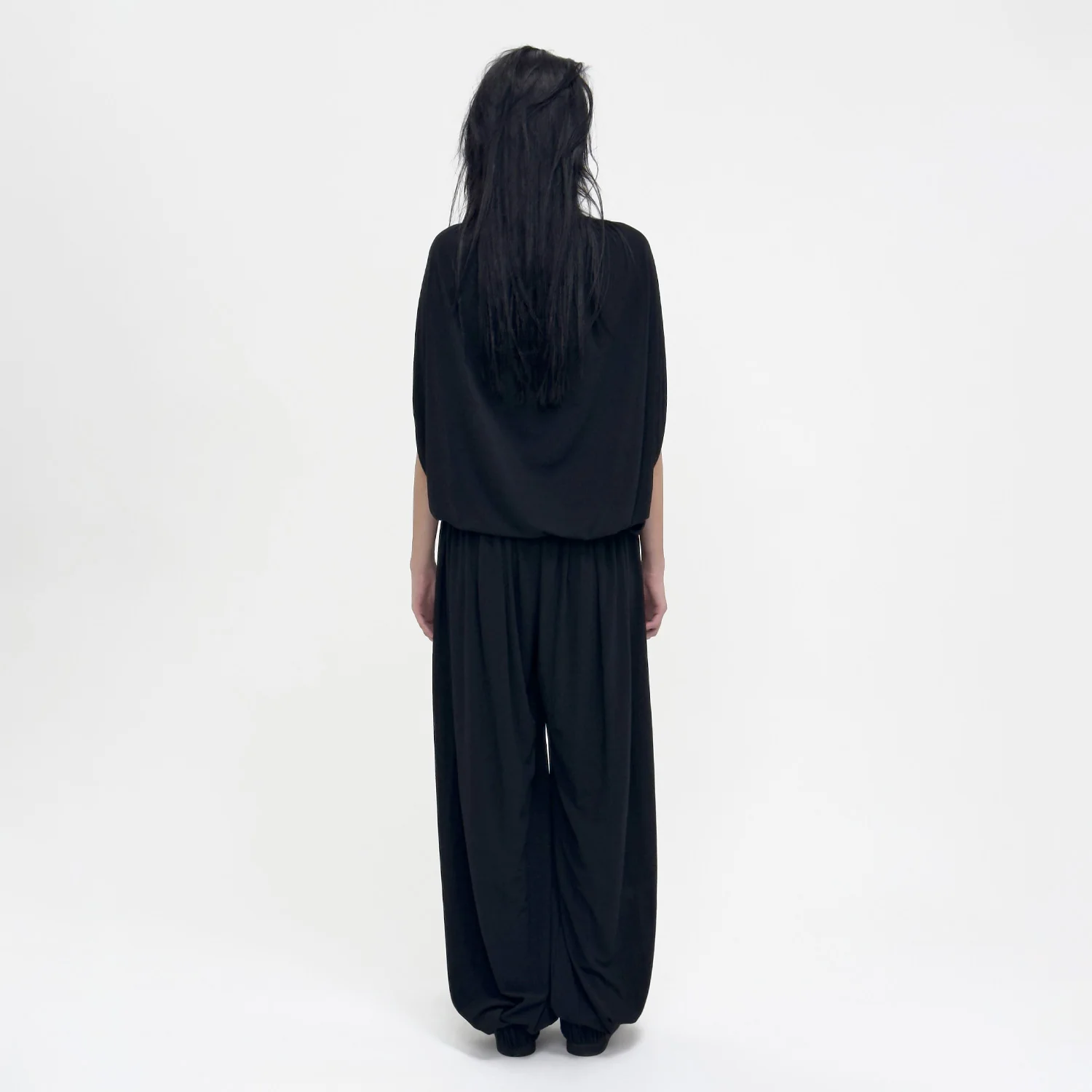 Birrot LAY1 GATHERED LONG TROUSER, Black - Image 4