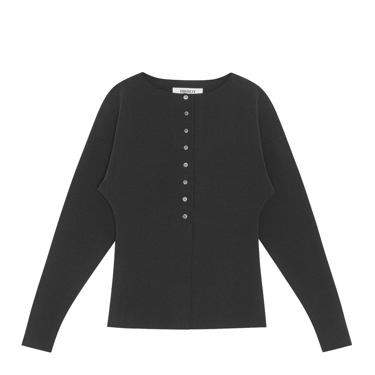 Birrot LAY2 BOATNECK CARDIGAN, Black